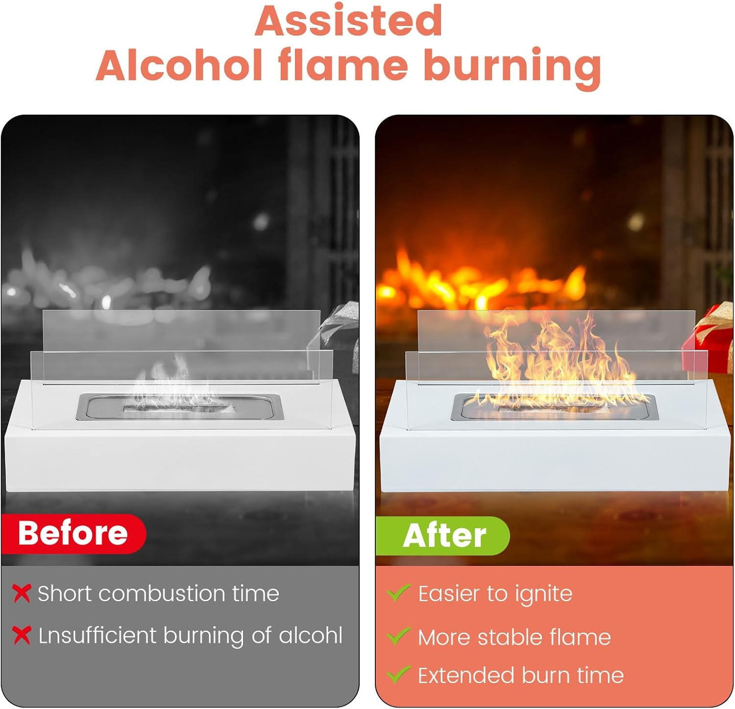 6 Pcs Tabletop Fire Pit Ceramic Wool Wick to Extend Burning Time Fireproof Ceramic Wool Wick Sponge Heat Resistant Sponge Cotton Core Ceramic Fiber Insulation for Bioethanol Rubbing Alcohol F image number 6