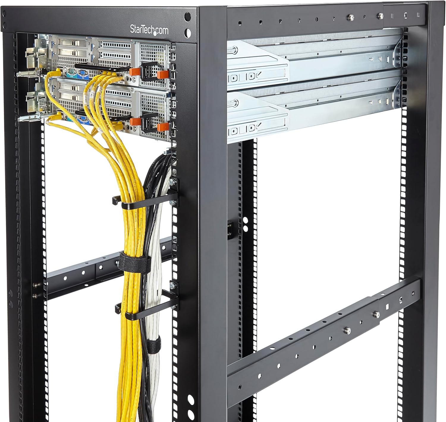 Startech.Com 5-Pack 1U Vertical Cable Management D-Ring Hooks, Cable Manager for 19" Server Racks/Cabinets, Wire Organizers image number 1