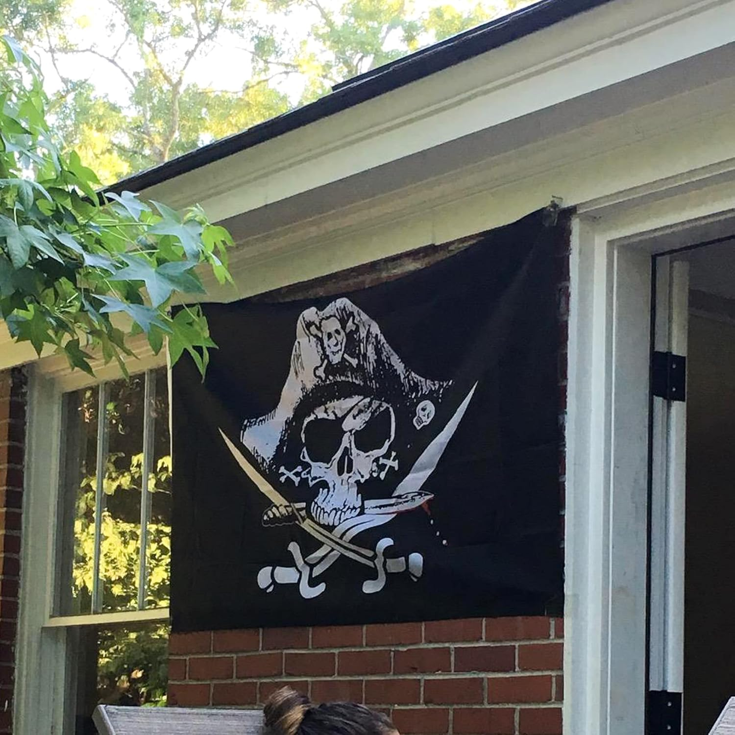 HOHAJIU Pirate Flag Dead Mann'S Chest 3X5 Ft Polyester Flag with 2 Brass Grommets for Indoor & Outdoor Decoration - Dead Mann'S Chest Flag image number 2
