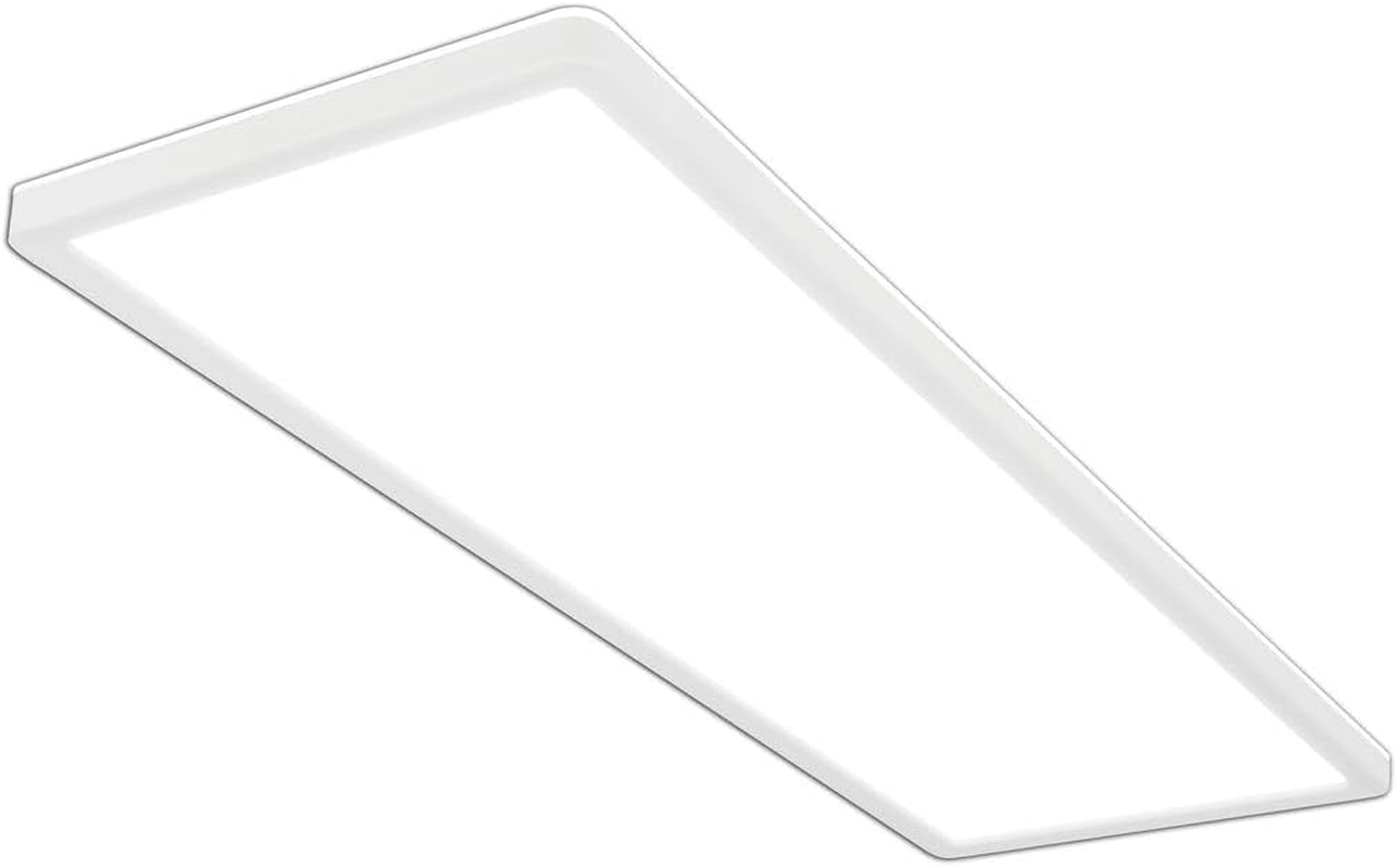 BRILONER - LED Ceiling Light with Indirect Light, 58 X 20 Cm, Flat, 22 W, 3,000 Lm, Neutral White Light Colour, Living Room, Ceiling Light, Living Room Lamp, LED Panel, Kitchen Lamp, Bedroom, Black