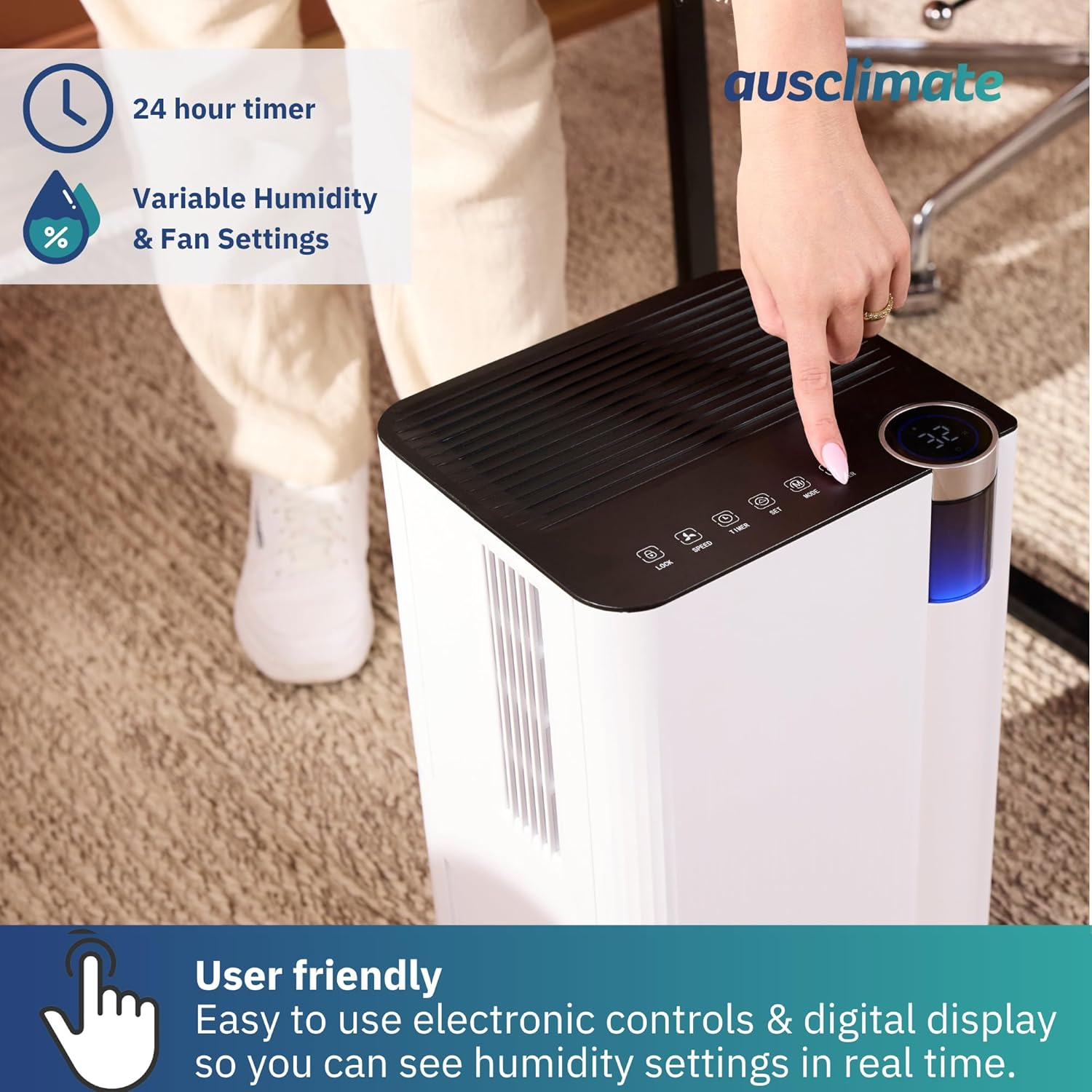 Ausclimate Compact 12L Dehumidifier image number 3