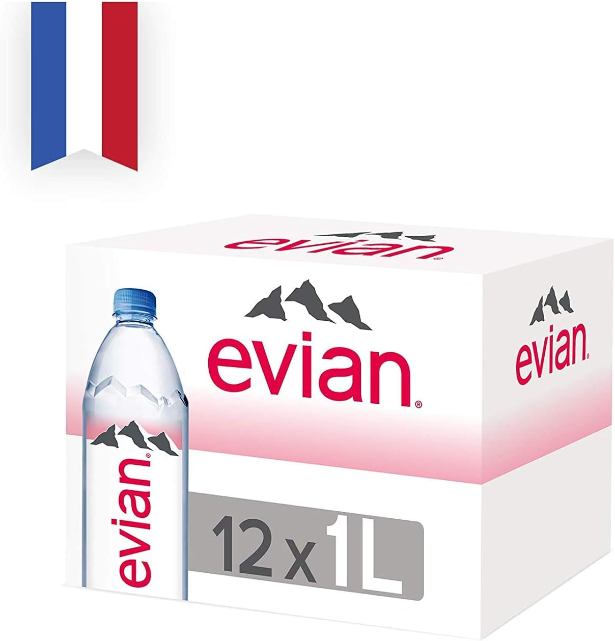 Evian Natural Mineral Water, 12 X 1L image number 2