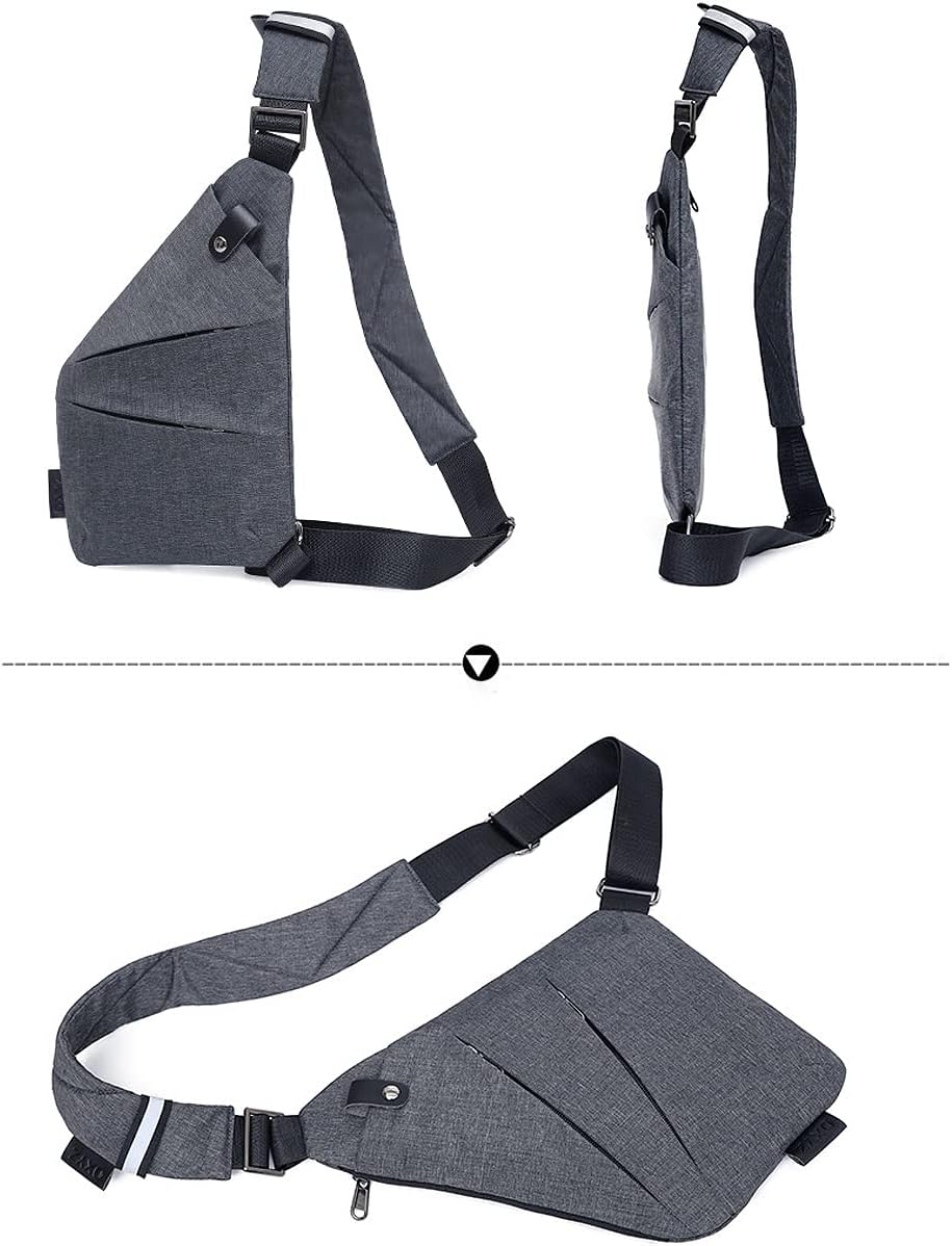 Sling Backpack Chest Bag,Ikerall Lightweight Outdoor Sport Travel Hiking anti Theft Crossbody Shoulder Pack Bag Daypack for Men Women image number 4