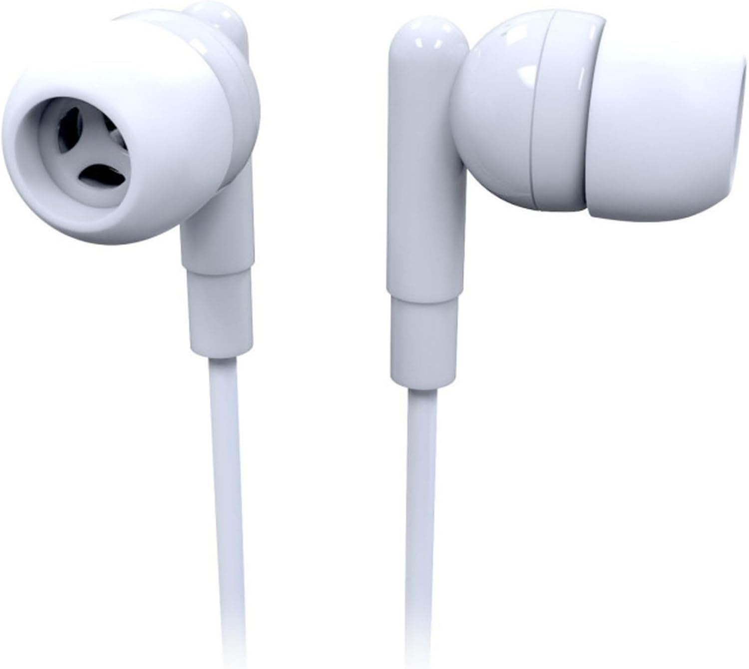 Laser Earbud Headphone with Mic in White image number 2