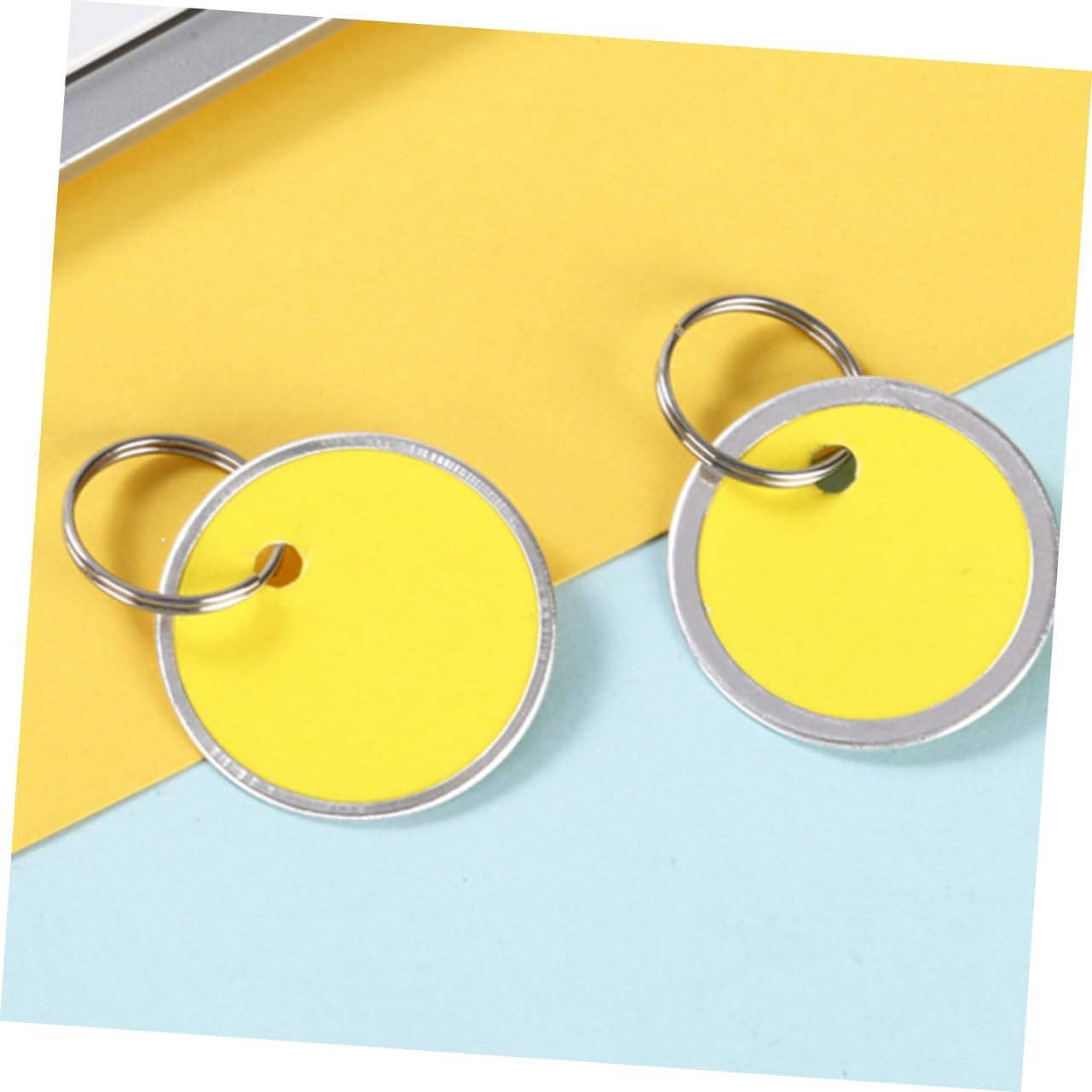 HOODANCOS 150Pcs Compact Key Labels round Playing Cards Luggage Tags Id Tags for Organizing and Travel