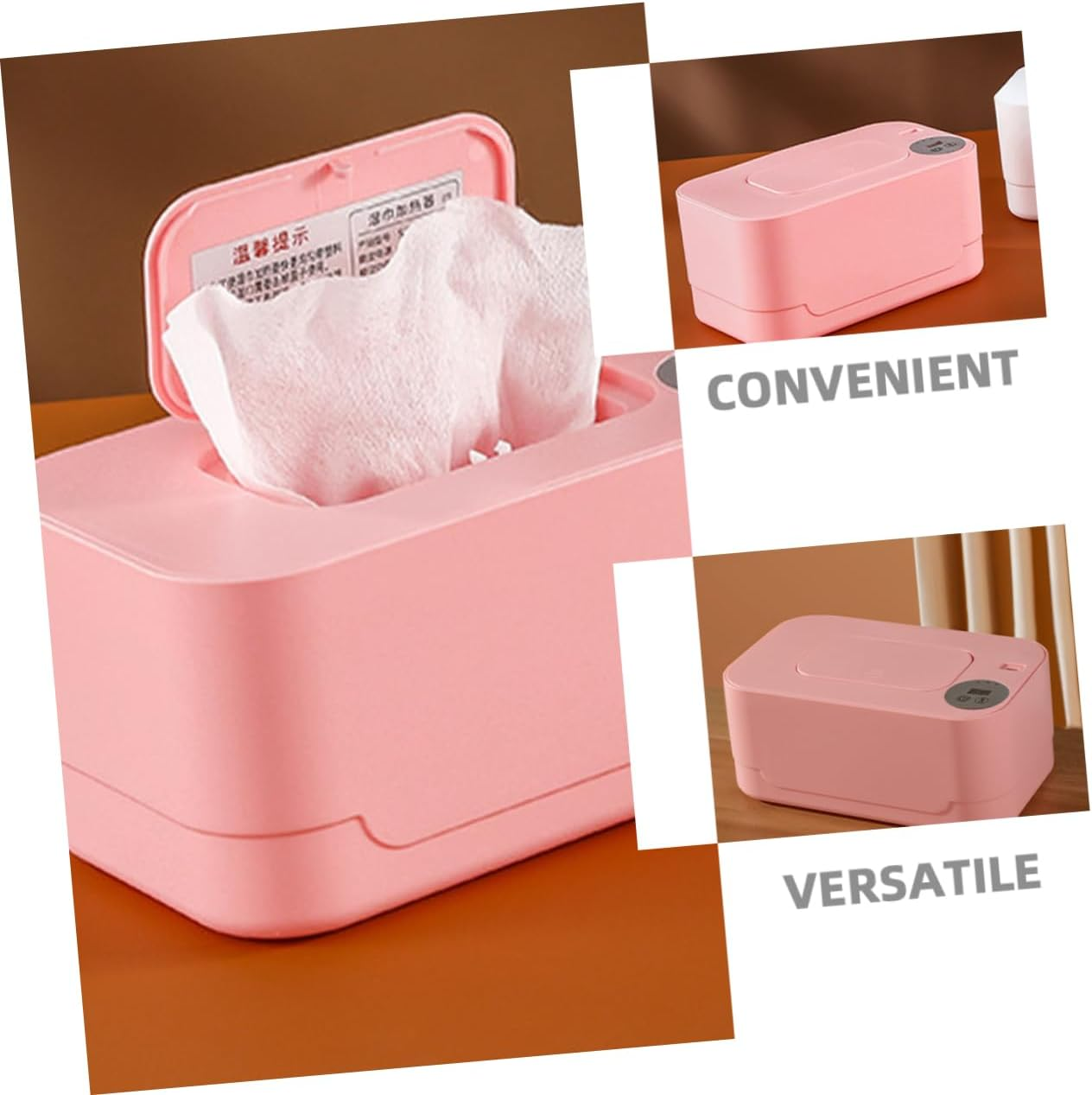 Wipes Warmer Portable for Bathroom Napkin Holder for Car Wipe Warmers Constant Temperature Control Warm Dispenser image number 5