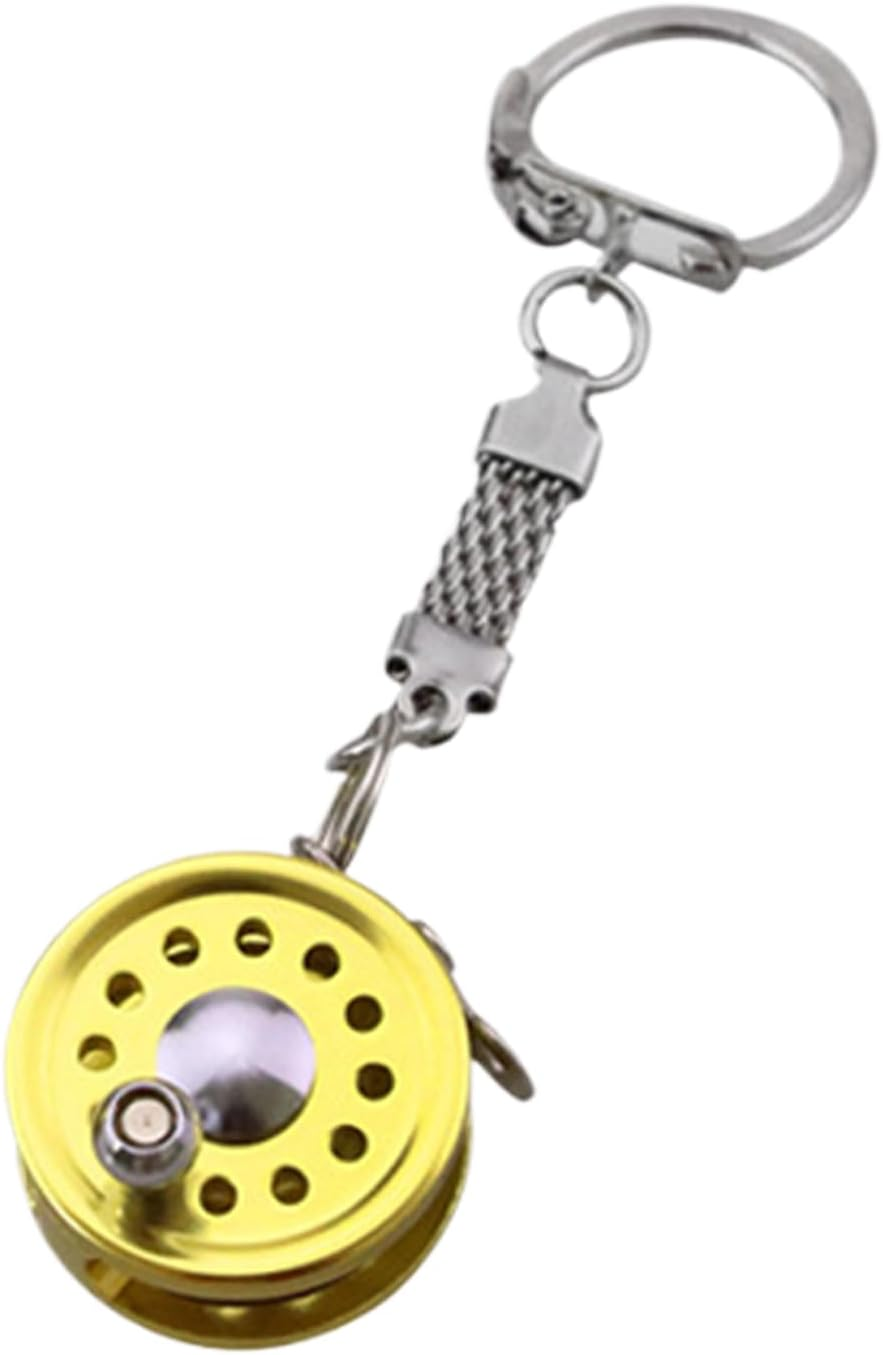 Mlqkpwy Keychain Rings - Fishing Reel Ornament - Mini Backpack Keychain Bag Charm | for Purse Luggage Phone Wallet Handbag Car Office Travel Party Home School Angler Women Men Kids