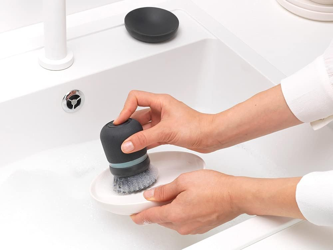 Brabantia Soap Dispensing Dish Brush, Dark Grey, One Size, 302626