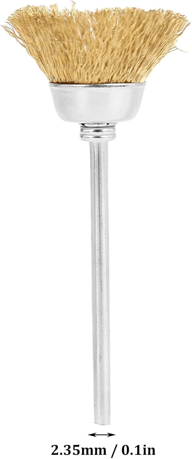 Nail Drill Cleaning Brush, Nail Drill Cleane Portable Manicure Tool Wear-Resistant Durable for Home Use and Nail Salon (Golden Copper Wire Brush)