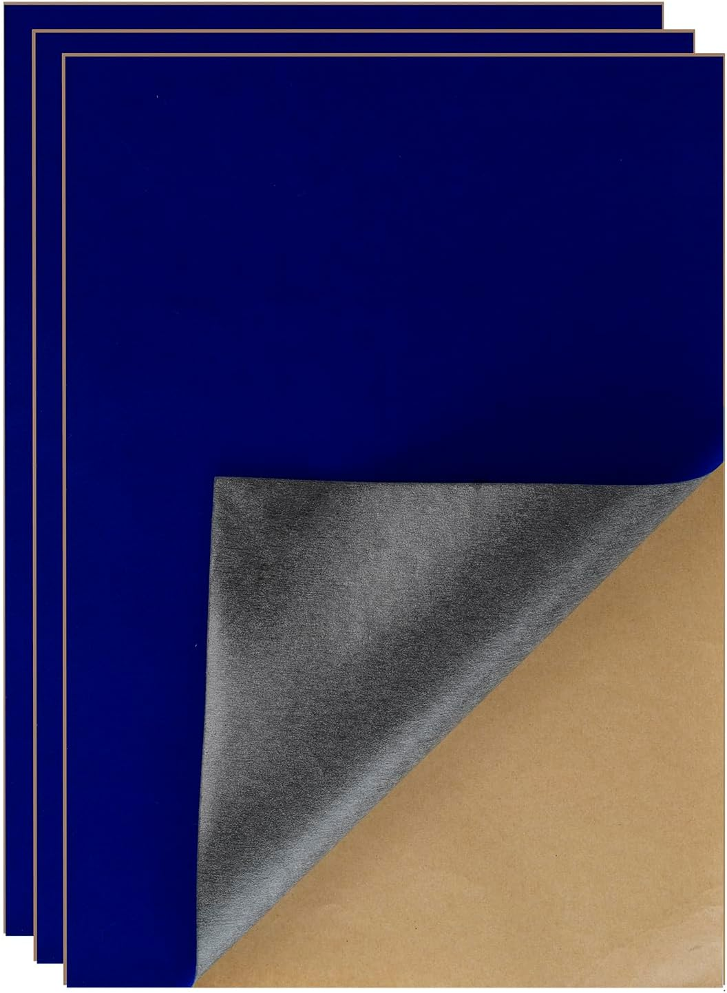 Yaohui 3-Pack Self-Adhesive Felt Sheets, Peel & Stick, A4 Size (8.3" X 11.8", Black)