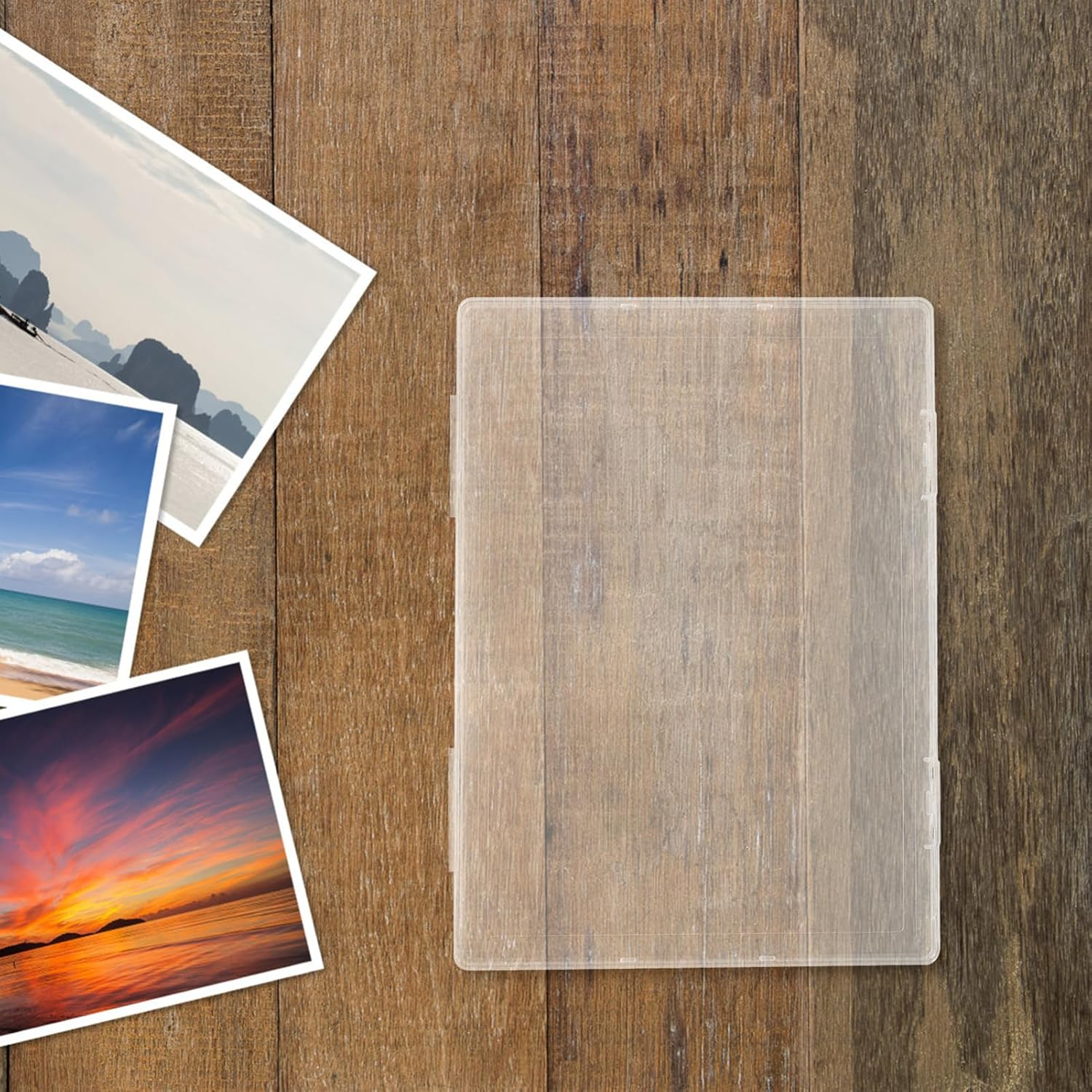 2Pcs Document Organizer Box Birth Certificate Storage File Case Portable Lid Storage Box image number 5