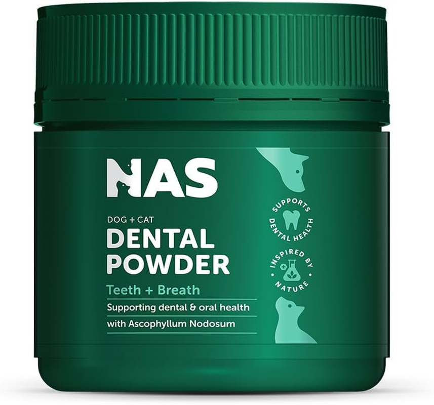Natural Animal Solutions Dental Powder 80G &ndash; Natural Oral Supplement for Dogs & Cats, Freshens Breath, Reduces Plaque & Tartar image number 1