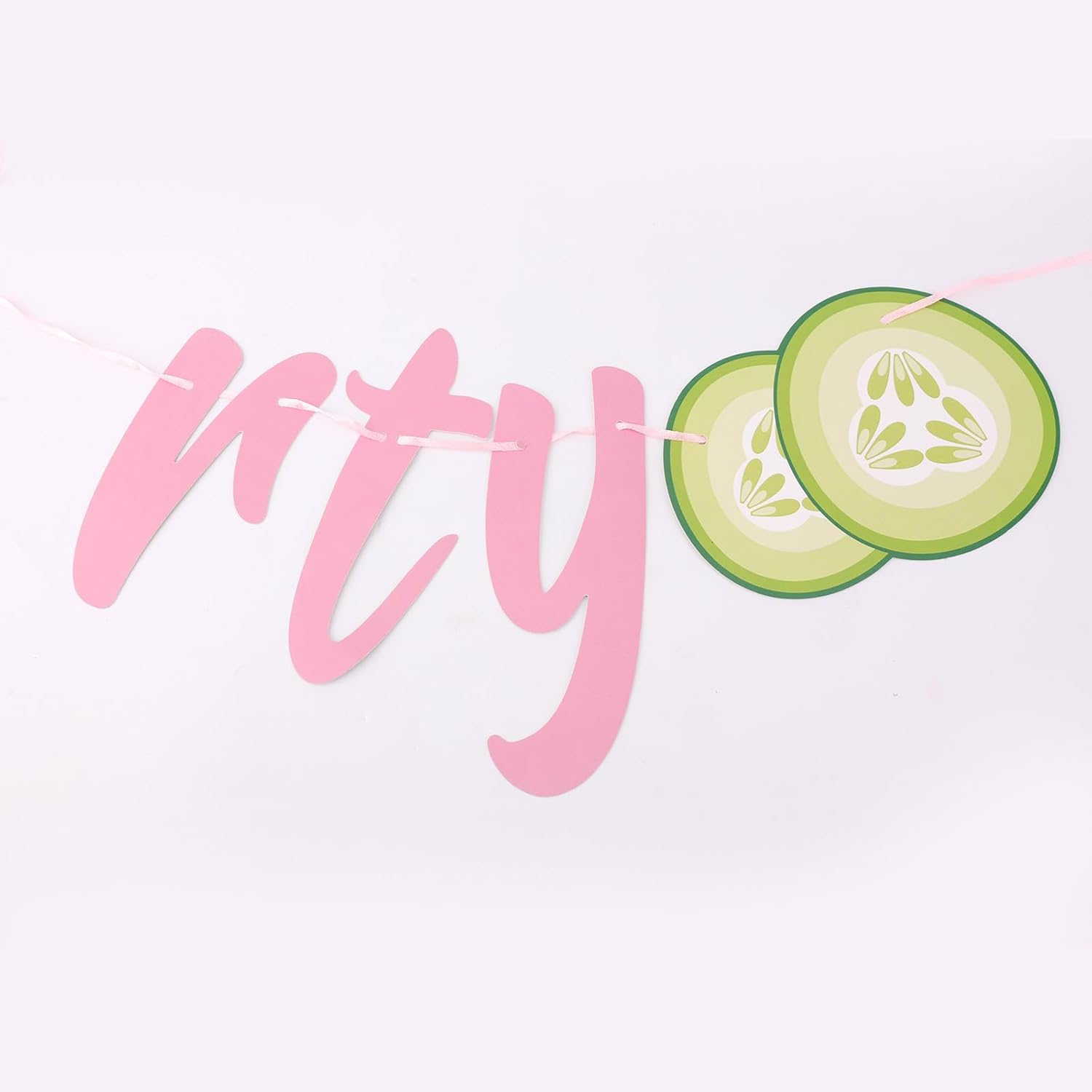 Tinoaly Spa Party Decorations, Pre-Strung Pink Happy Birthday Banner & Sign Perfect for Girls Women Spa Day Sleepover Slumber or Makeup Theme Birthday Party Supplies image number 4