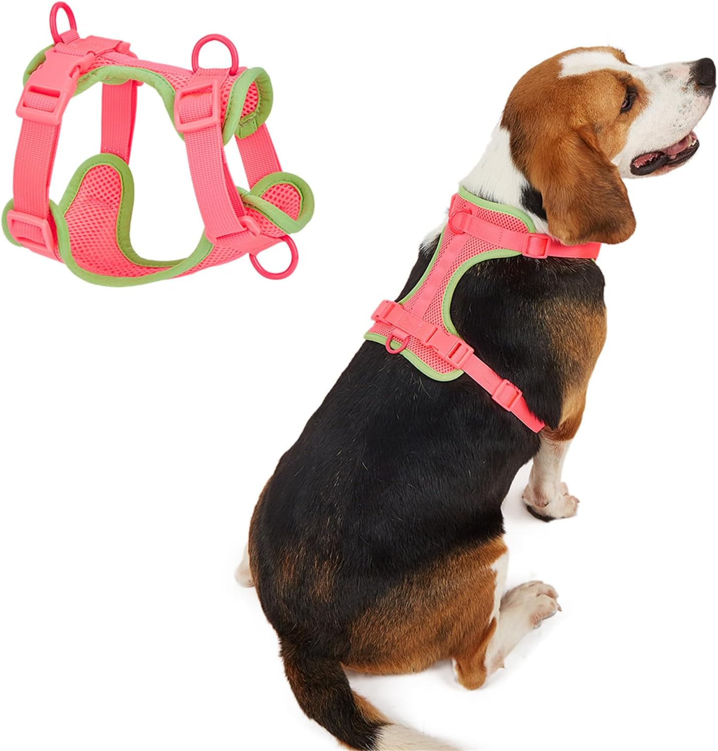 IUOUTG No Pull Lightweight Dog Harness Cute Cat Harness with Breathable Mesh Padded Soft Adjustable Puppy Harness Girl Pet Vest Harness for Small Medium Large Dogs (Purple,S) image number 5