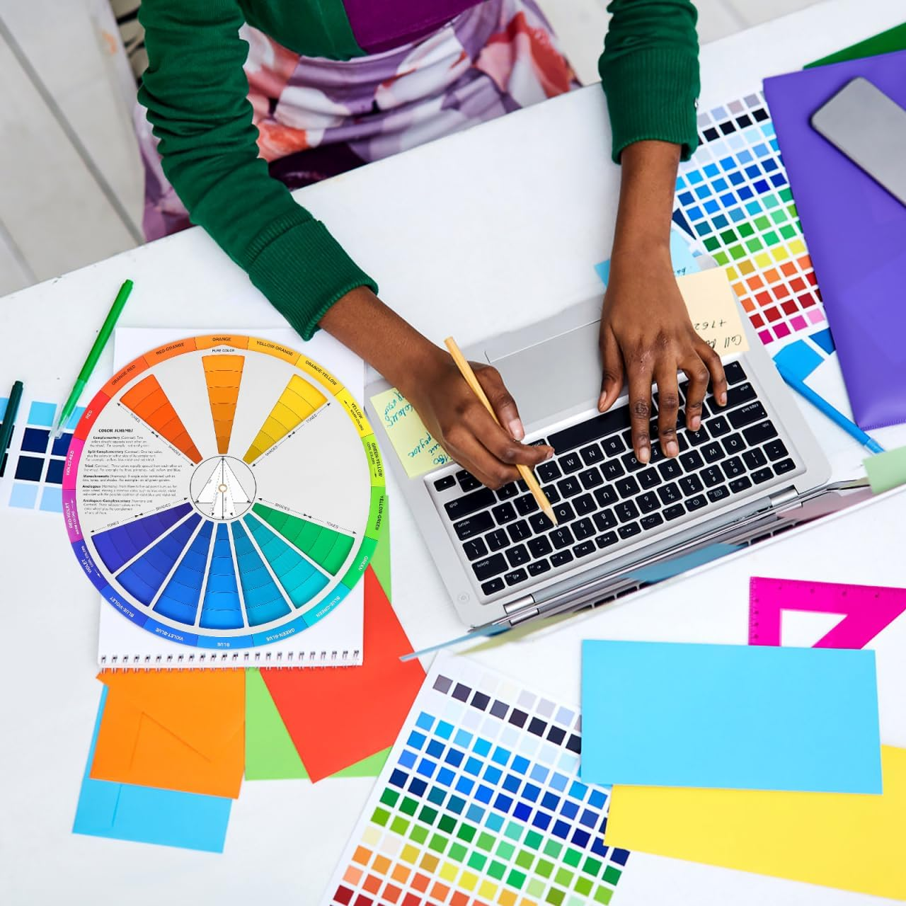 Beavorty Color Wheel Educational Mixing Guide Small Color Learning Chart for Creative Boy Girl for Painting and Drawing Classes image number 1