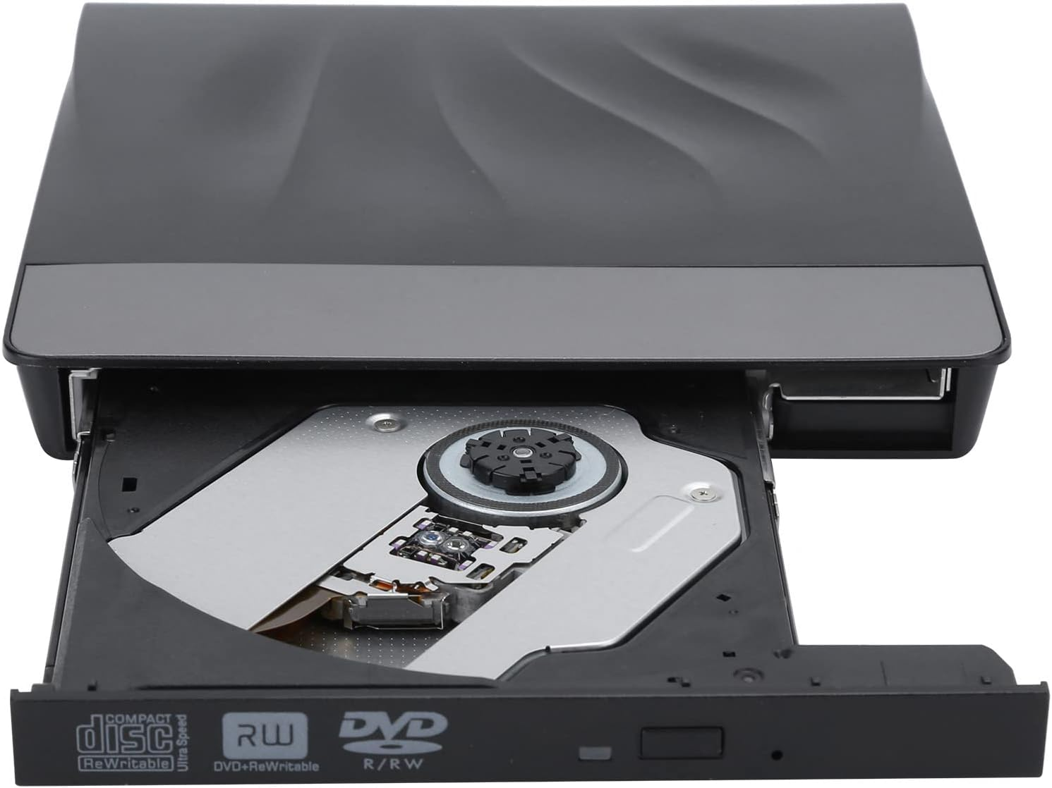 USB 3.0 External Optical Drive with Dual-Port Type-C, Portable CD DVD +/-RW Burner Writer Recorder, Compatible for 98 XP Vista OS, External DVD Drive for Laptop Desktop image number 4