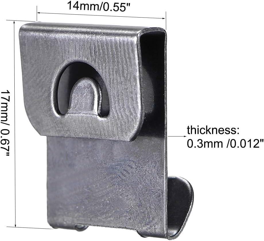 Walquicks 200 Pcs Photo Frame Hanging Clip S Hook Back Plate Photo Wall Hanger Stencil Plate Hooks Sturdy Serrated Clips Shaped Metal Artwork Wall Mount Album, for Picture Postcard Scrapbooks Hooks image number 6