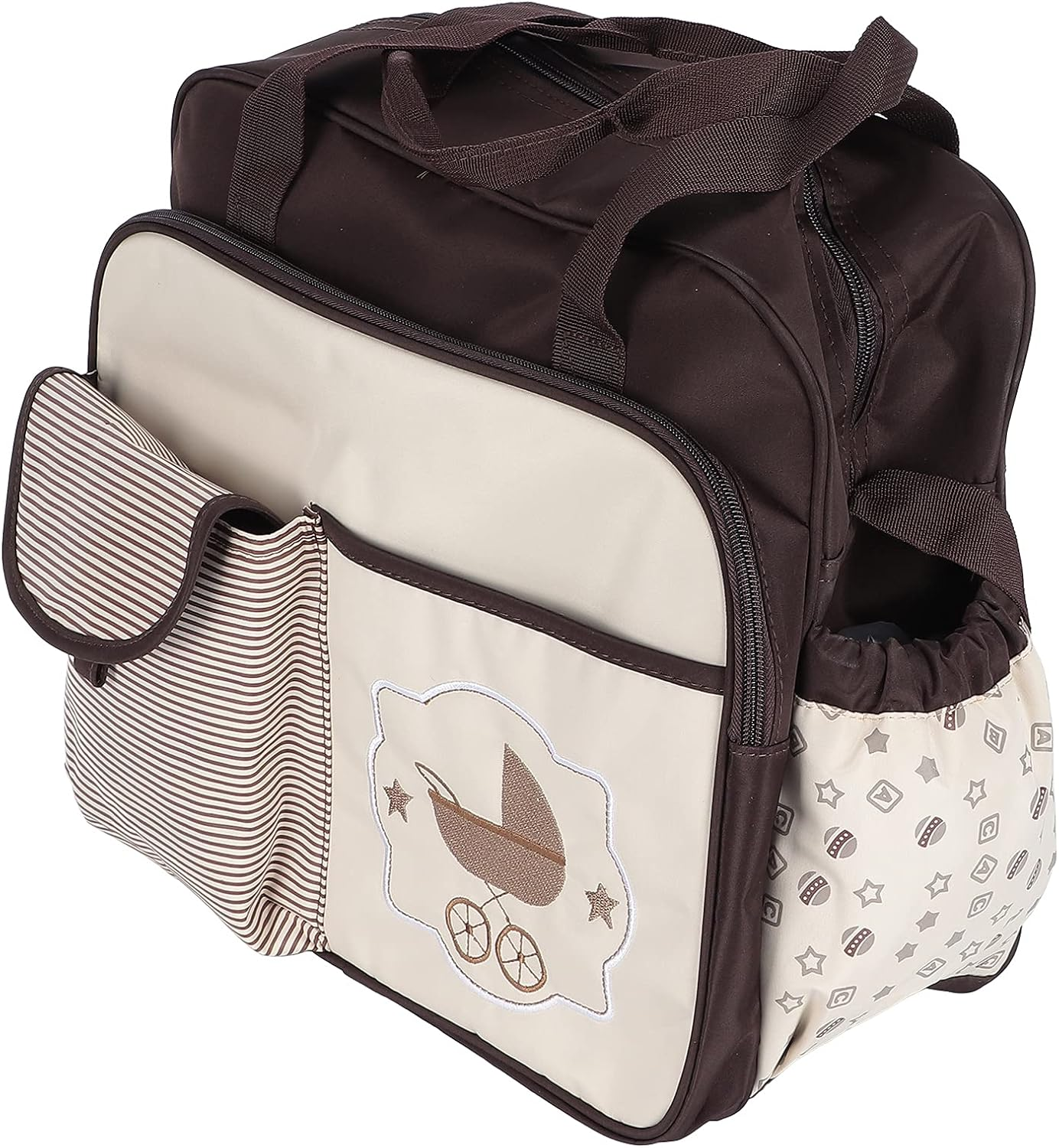 Maternity Nappy Bag, Large Tote Bag Milk Bottle Diaper Bag Travel Bag Overnight Bag for Airplanes for Hospital for Travel image number 1