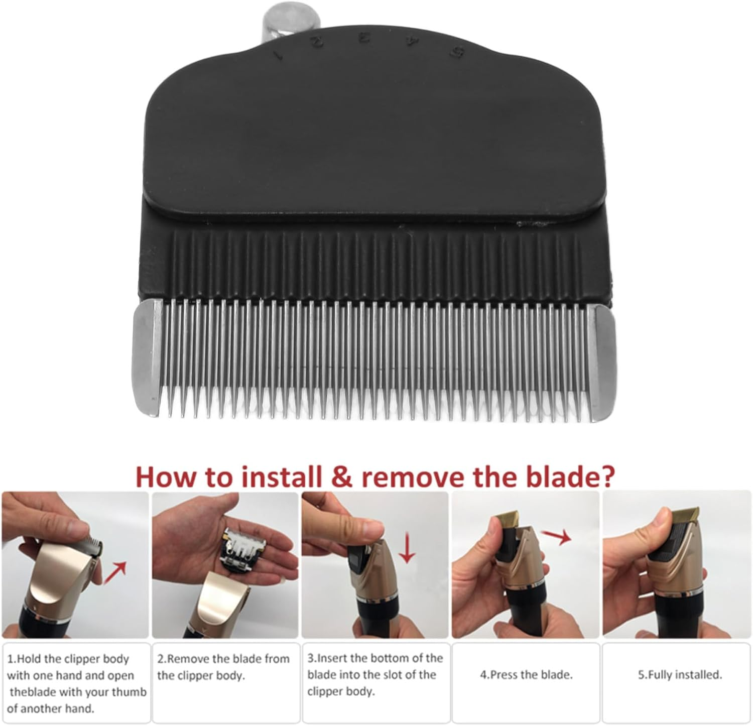 Rug Tufting Trimmer Replacement Blades, Levels Adjustable Electric Carpet Trimmer Replacement Head, Ceramic Stainless Steel High Temperature Resistant Tufting Clippers Blade image number 6