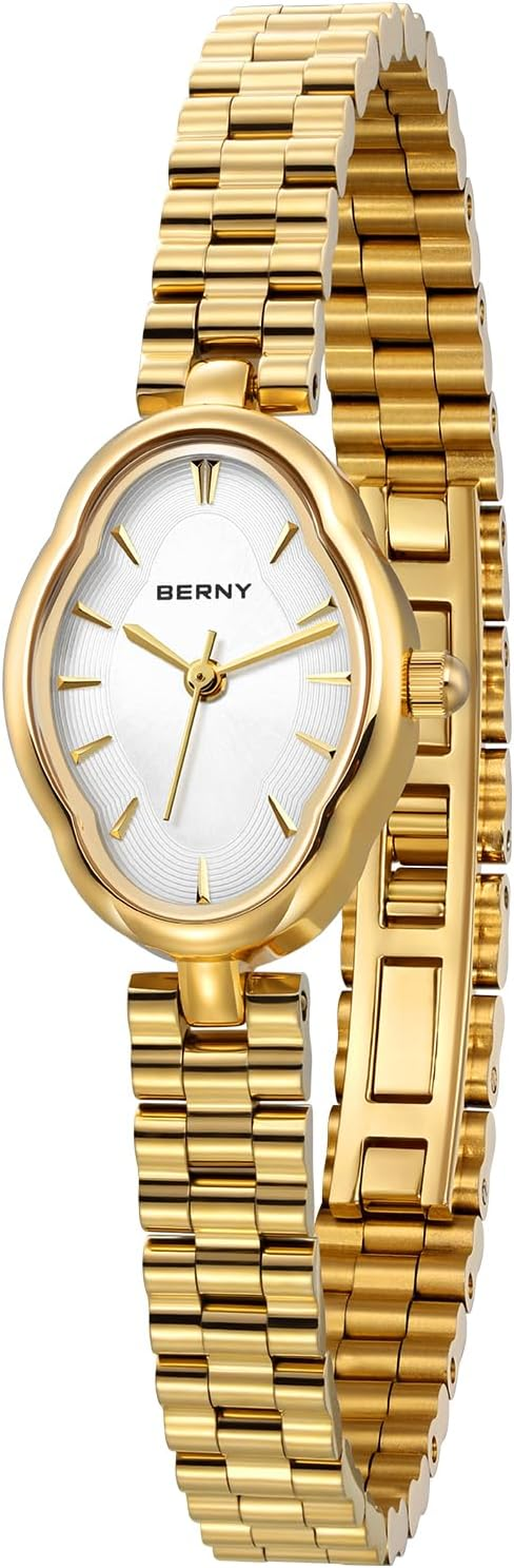 BERNY Watches for Women Gold Watch for Women Gold Watches for Women Dainty Ladies Quartz Watch 3ATM Waterproof Fashion Female Wristwatch Luxury Bracelet Watches