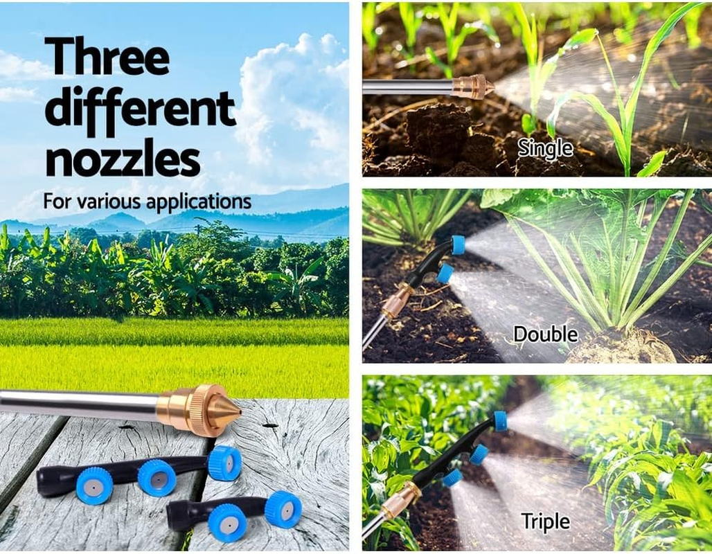 Giantz Weed Sprayer 100L Garden Weeds Killer Spot Sprayers Pump Pressure Lawn Plants Mist Boom Spray Tank, Farm Agricultural Equipment, 100PSI Diaphragm Pumps with 5M 8 Nozzles and 6M Hose image number 3