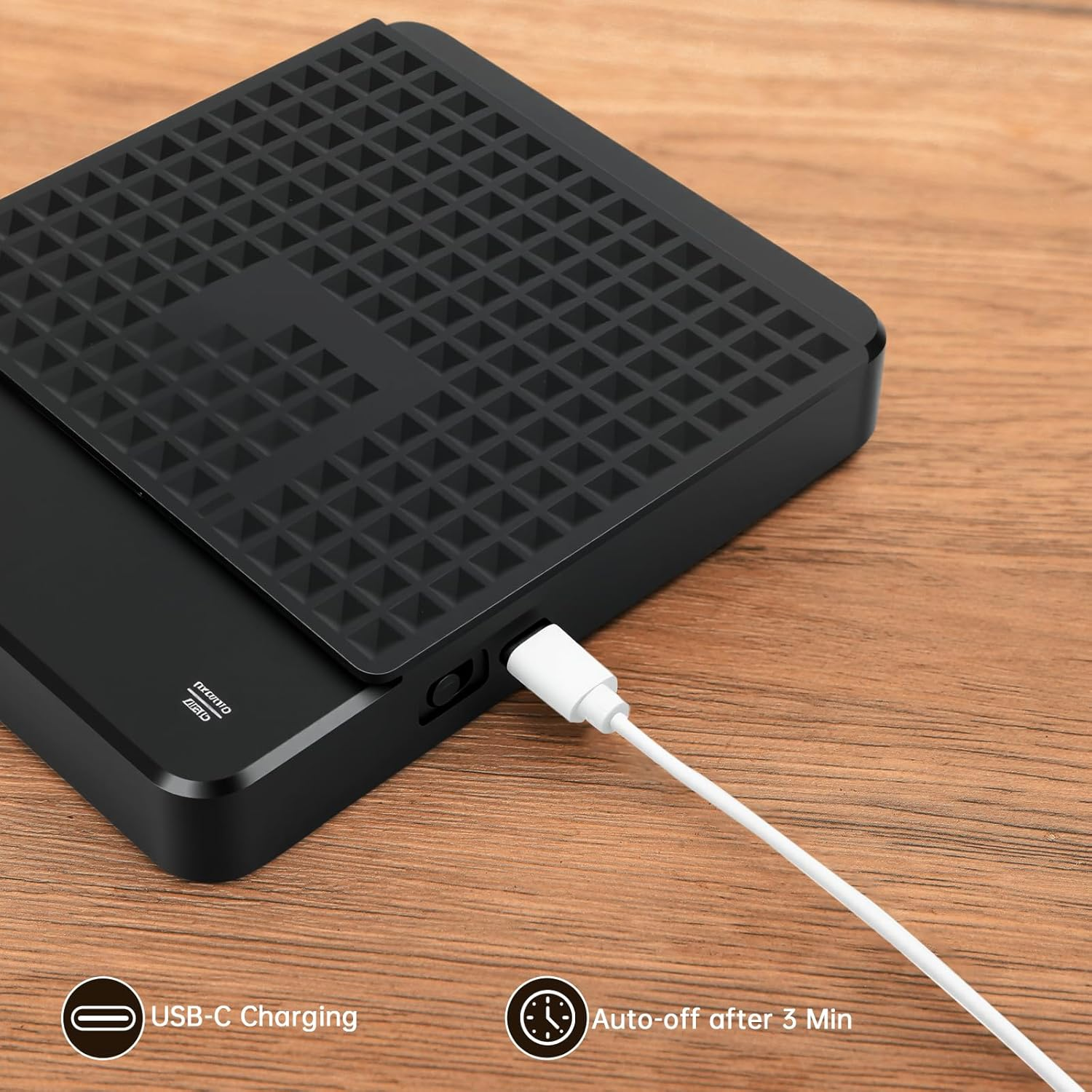 Joywoof Coffee Scale with Timer, 3Kg/0.1G Drip Espresso Scale with Auto Tare High Precision Kitchen Scale, Rechargeable Kitchen Food Scale with Digital LED Display Black