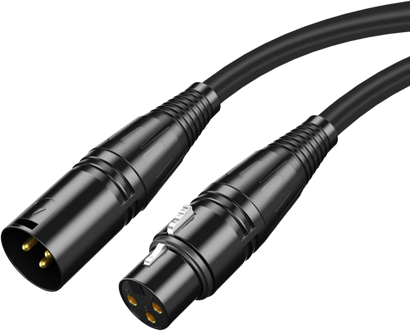 XMUXI XLR Microphone Cable Male to Female 3 Pin Cannon Balanced Extension Cable for Recording Applications, Mixers, Speaker Systems, DMX Lights,Mixer,Amplifiers (1 Meters)
