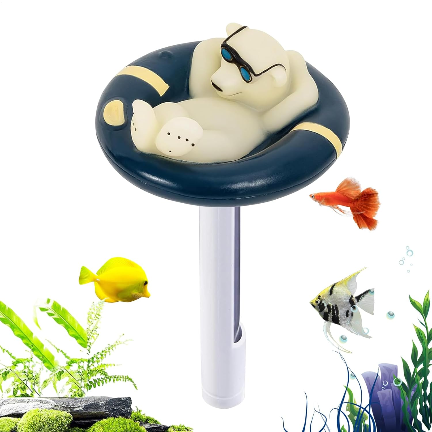 Polar Bear Floating Pool Therm-Ometer, Water Temperature Thermograph, Animal Shape Precisice Measurement Tool, Leisurely Polar Bear Water Thermometer for Ice Bath for Pool & Hot Tubs image number 3
