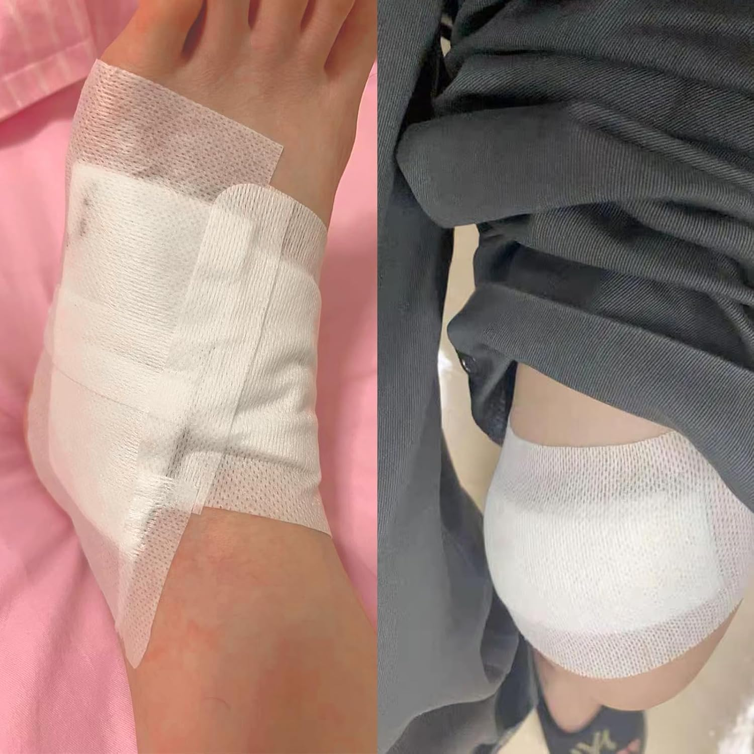 Wound Dressings Adhesive, Large Dressing Pads Padding with Absorbent Patch, Individually Wrapped(10 X 25Cm, 10 Pack) image number 5