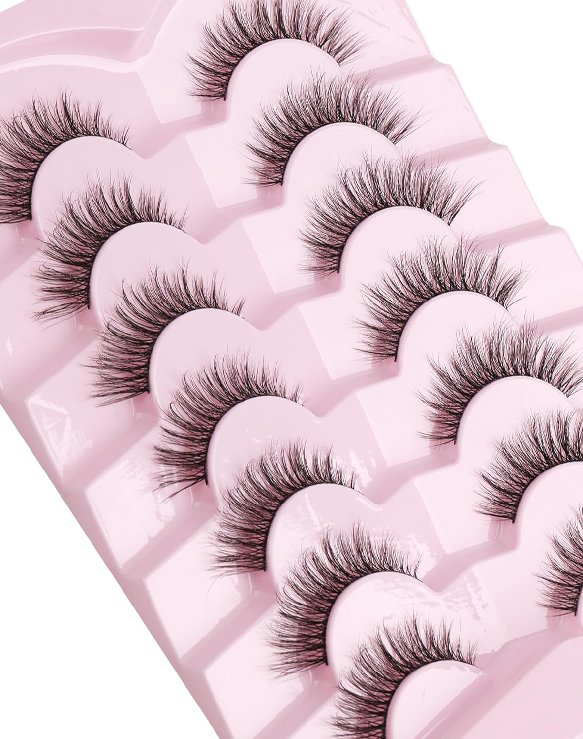 KD02 Mink Natural Eyelashes - Wispy False Lashes for a Natural Look - Cat Eyelashes image number 4