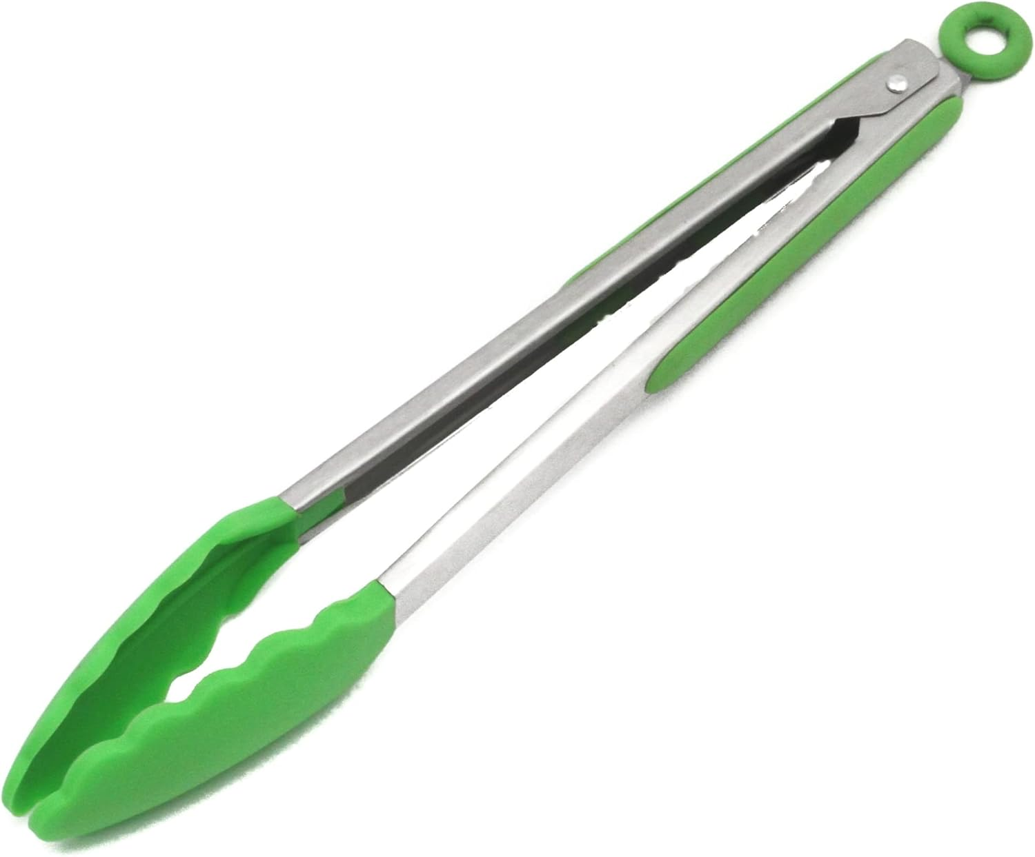 Chef Craft Premium Silicone Cooking Tongs, 12 Inch, Green