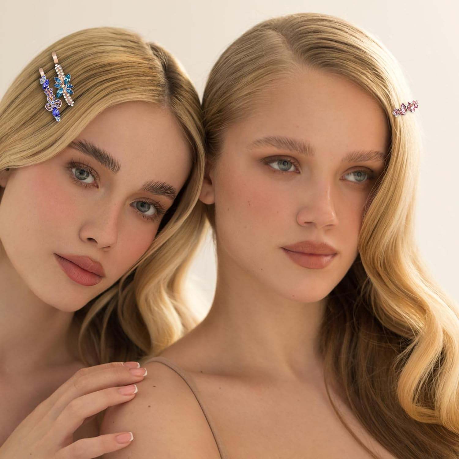 12 Pcs Vintage Crystal Hair Pins Bobby Pins Decorative Hair Pins Fancy Hair Clip for Women Girls 3 Colors 6 Styles Rhinestone Hair Pins. (12Pcs) image number 3