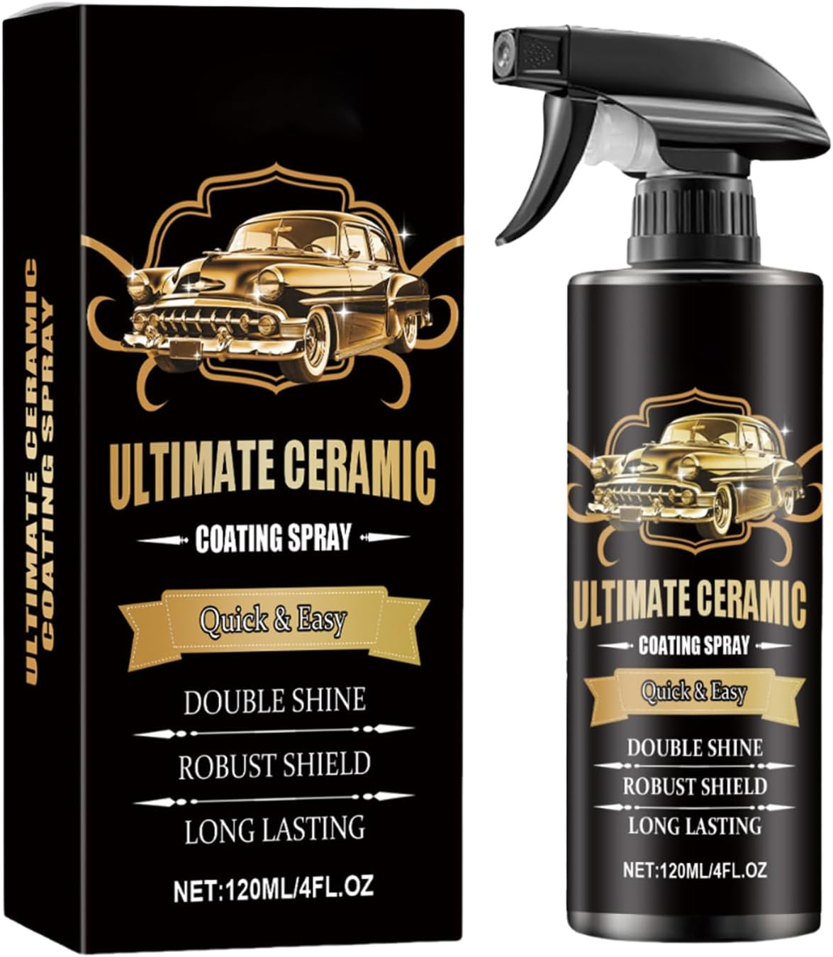 Ceramic Coating for Cars,120Ml Multi-Functional Clear Coat Spray Paint - Automotive Paints & Primers for Truck RV Marine Motorcycle Tire Trim Windshield Interior Detailing image number 3