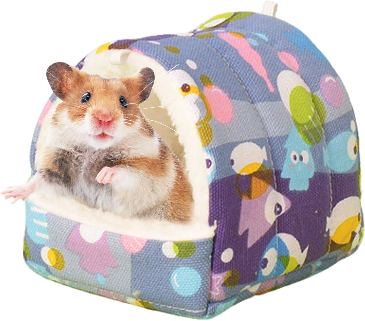 Guinea Pig Beds,Small Animal Beds Hideout Soft Cozy Hamster Bed House Small Pet Bed Cave Nest for Guinea Pigs Hamsters Hedgehog Ferret Chinchilla,18&times;19Cm (Dinosaur)