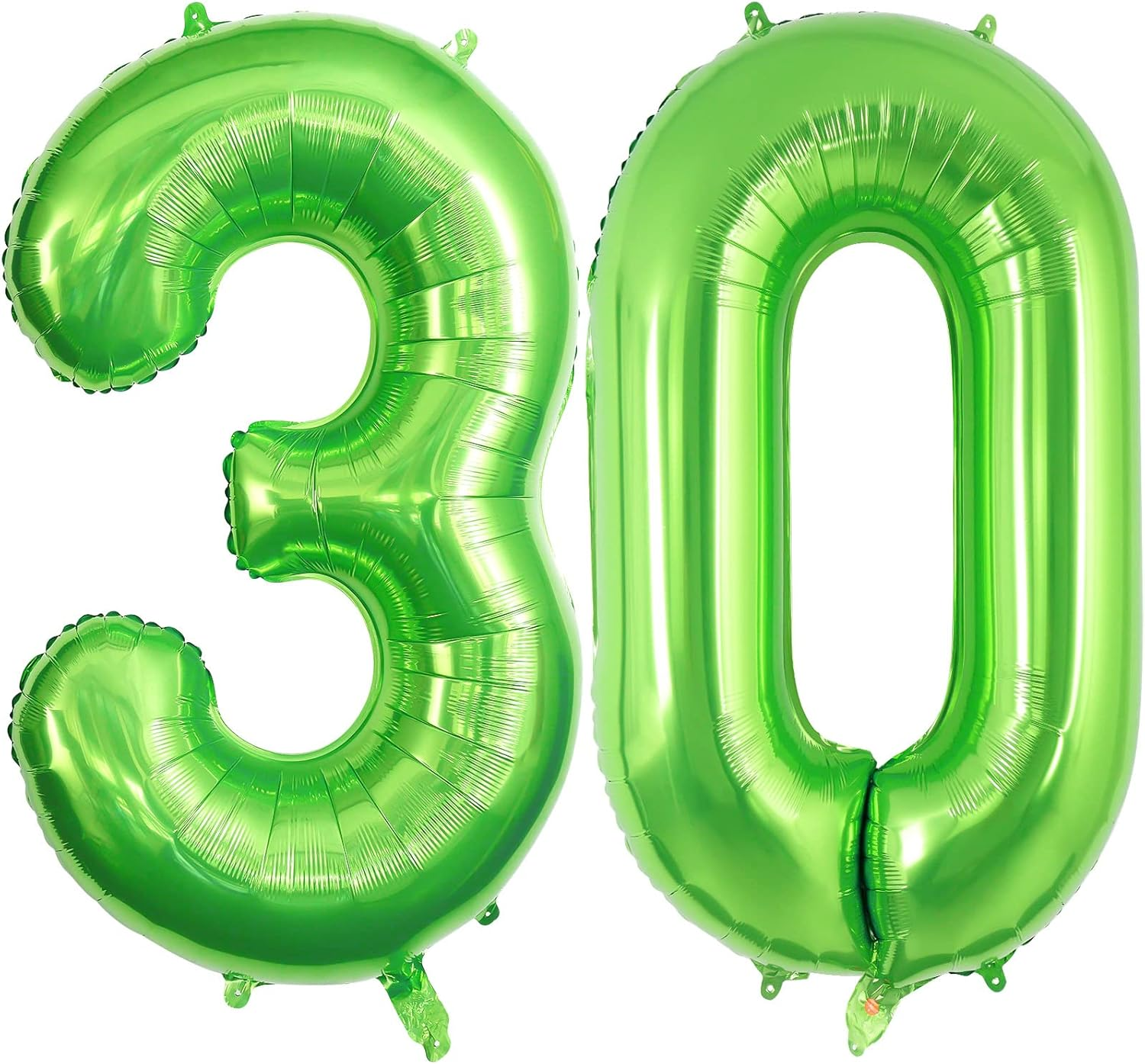 40 Inch Green 30 Number Balloons, Jumbo Foil Balloons for 30Th Birthday Party Decorations Supplies / 30Th Anniversary Event - Blue image number 2