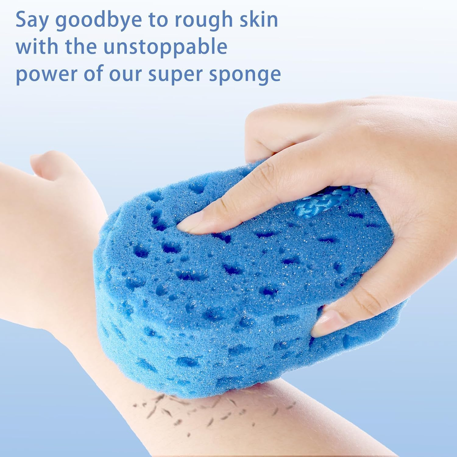 3 Pcs Exfoliating Bath Sponge Soft Shower Sponges for Women Reusable Body Sponges for Men Washing Scrubber image number 4