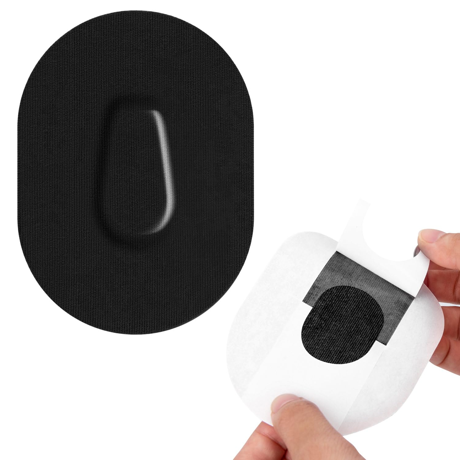 20 Packs Dexcom G6 Adhesive Patches, Dexcom G6 Overpatch Waterproof Pre-Cut for 10-14 Days Long Stay by SUNMON (Black) image number 2