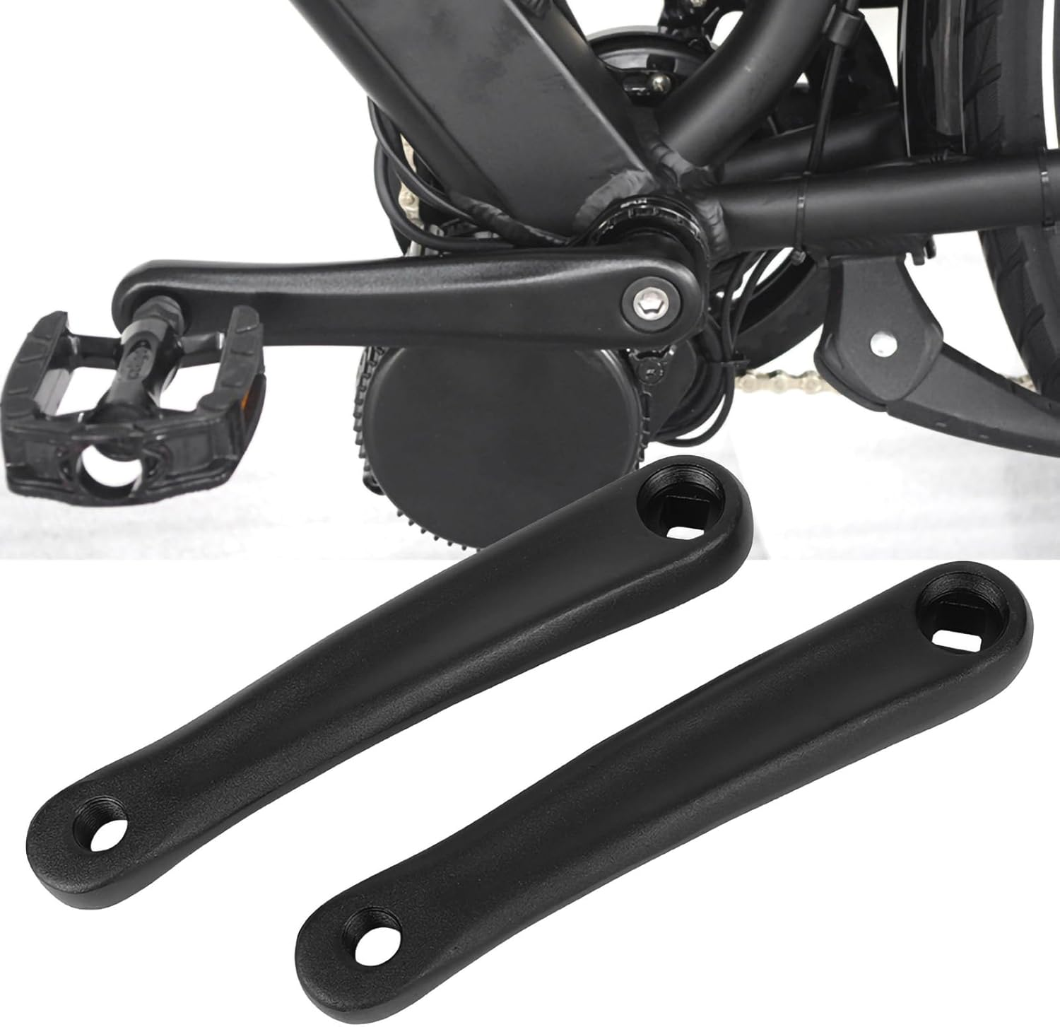 Omabeta 1 Pair Bike Crank Arms for Variety of Bikes,Mountain Bike Tooth Plate Crank,Repaire Tool Crank Arm Left Diamond Hole Square Hole 170Mm image number 1