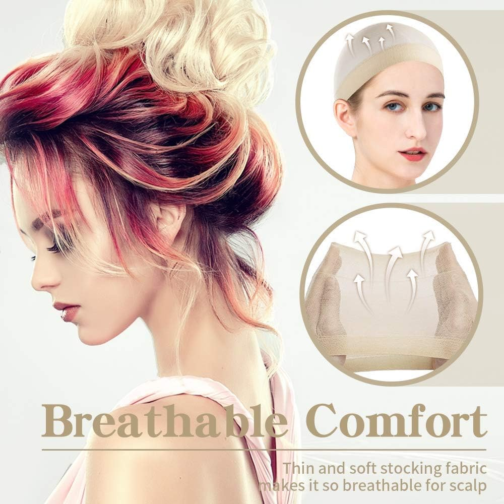 Dreamlover 12 Pack Stocking Wig Caps, Nude image number 4