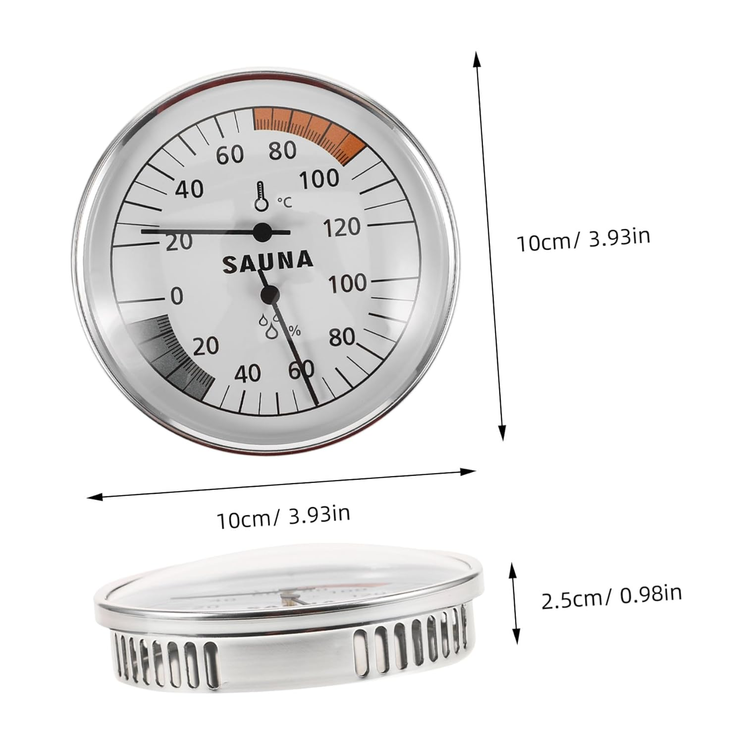 Sauna Humidity Meter and Indoor Temperature Gauge for Home and Sauna Rooms, Accurate Wall Thermometer Dual-Use Temperature and Humidity Monitoring for Steam Rooms image number 2