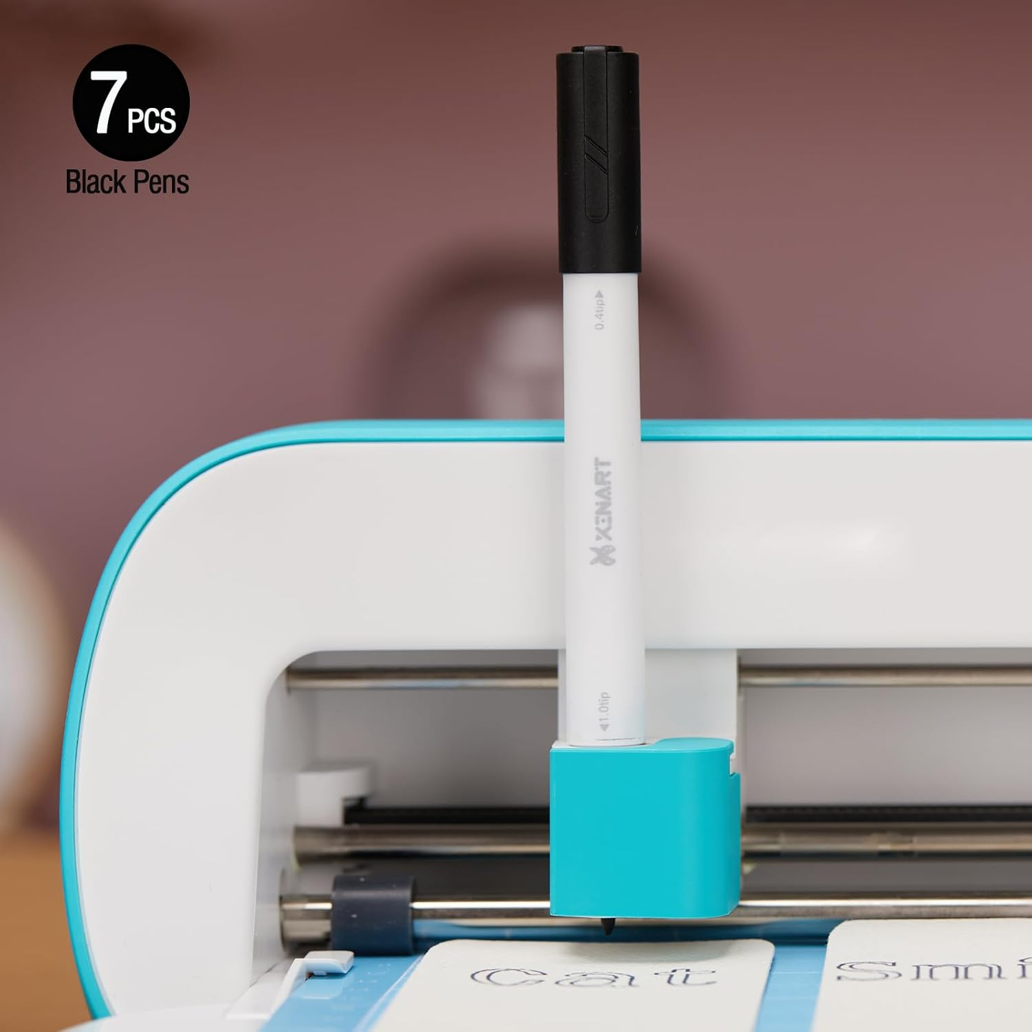 XINART Dual Tip Black Marker Pen for Cricut Joy Machines, Black Fine Point Pen 0.4 Tip and Medium 1.0 Tip of 7 Pack Writing Drawing Pens Compatible with Cricut Joy Extra Cutting Machine image number 3
