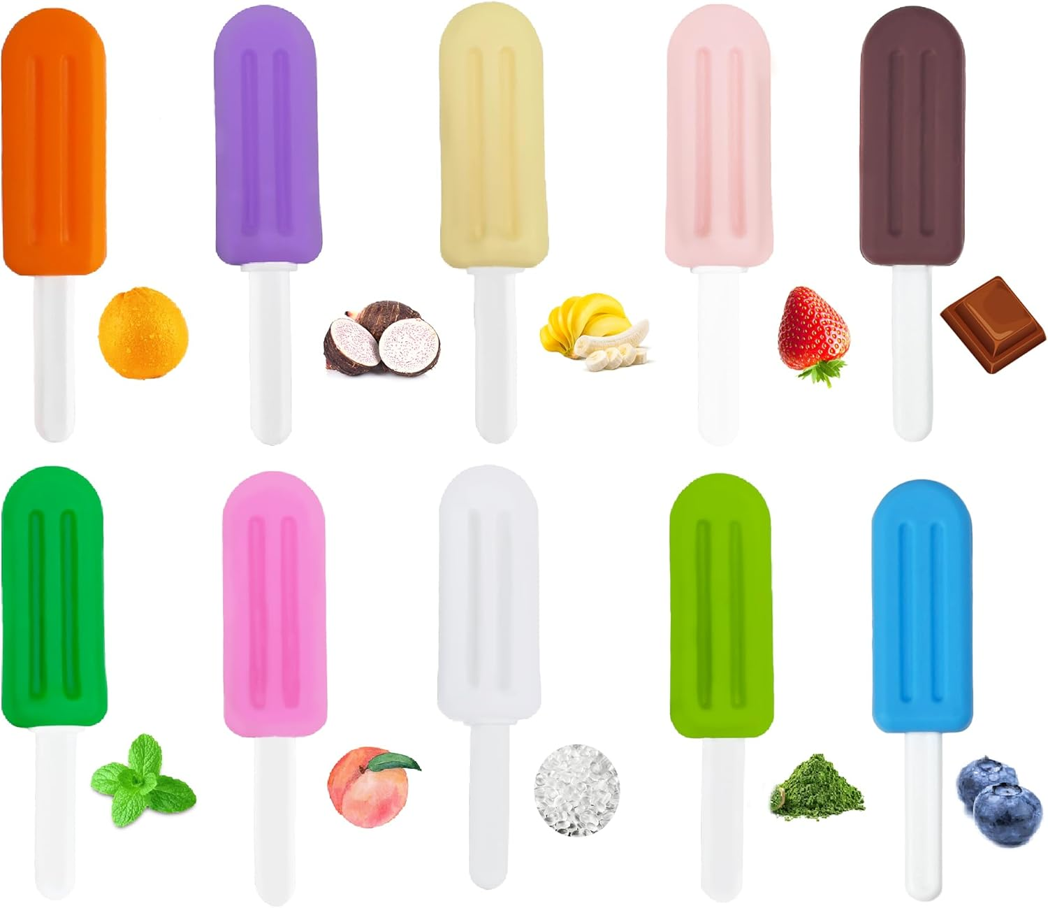 Maoerdental Chewies for Invisalign Aligner,Aligner Chewies Popsicle Silicone,10Pcs Aligner Munchies with Grip Handles,Suitable for Invisible or Metal Braces(10Pcs Mix Colors), MD-CH-11 image number 4