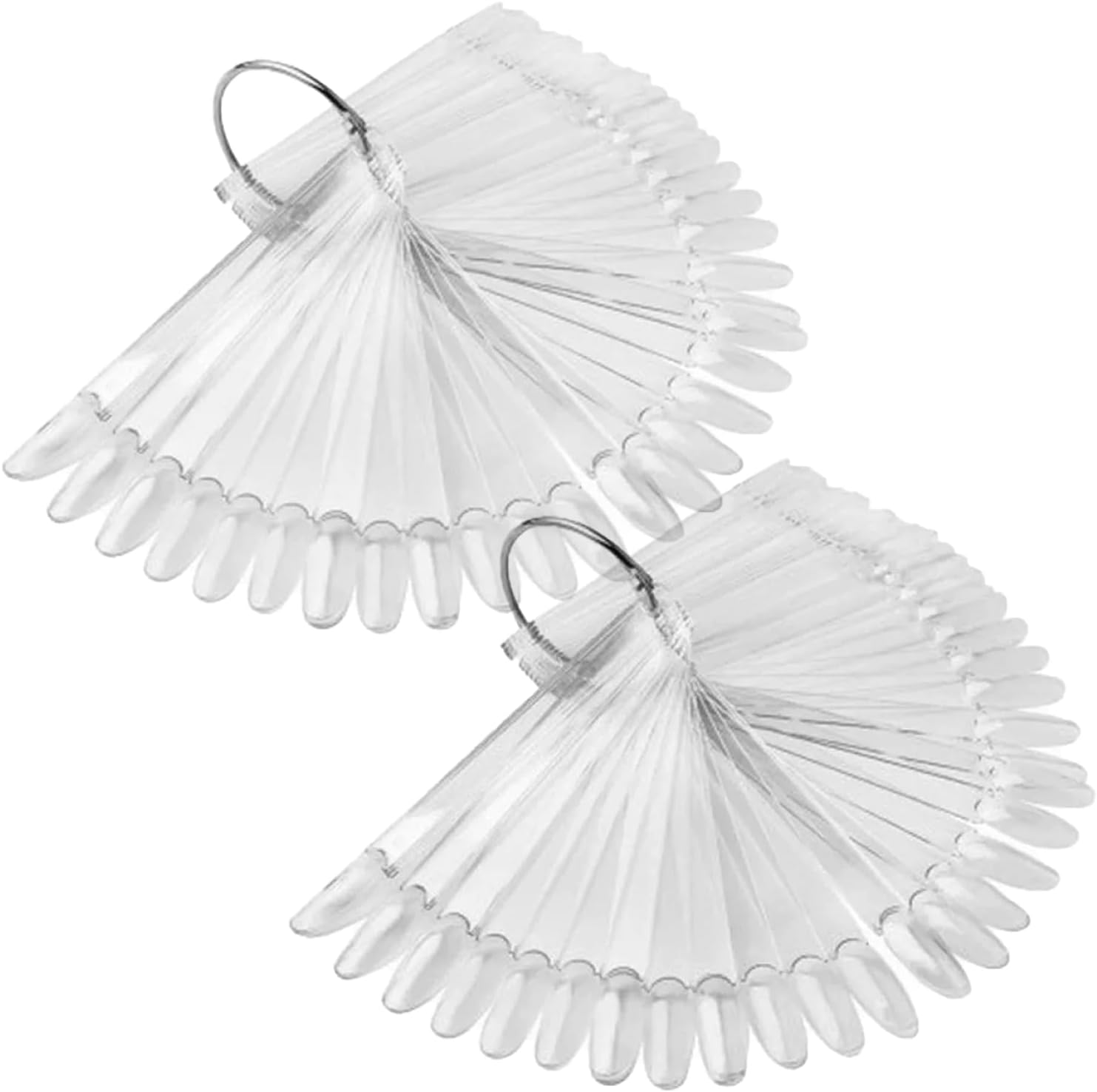 100 PCS Clear Nail Swatches | Fan-Shaped Nail Swatch Sticks | Perfect for Nail Art Display and Color Comparison | Reusable and Durable Plastic image number 3