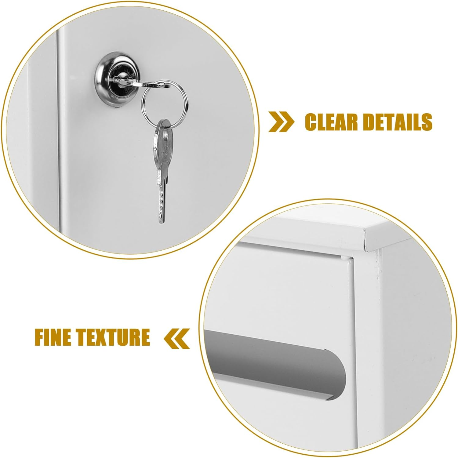 Housoutil Hanging Wall Ballot Box Lock Suggestion Box for Offices Schools and Hotels Wall-Mount Design for Letters and Mail Container image number 1