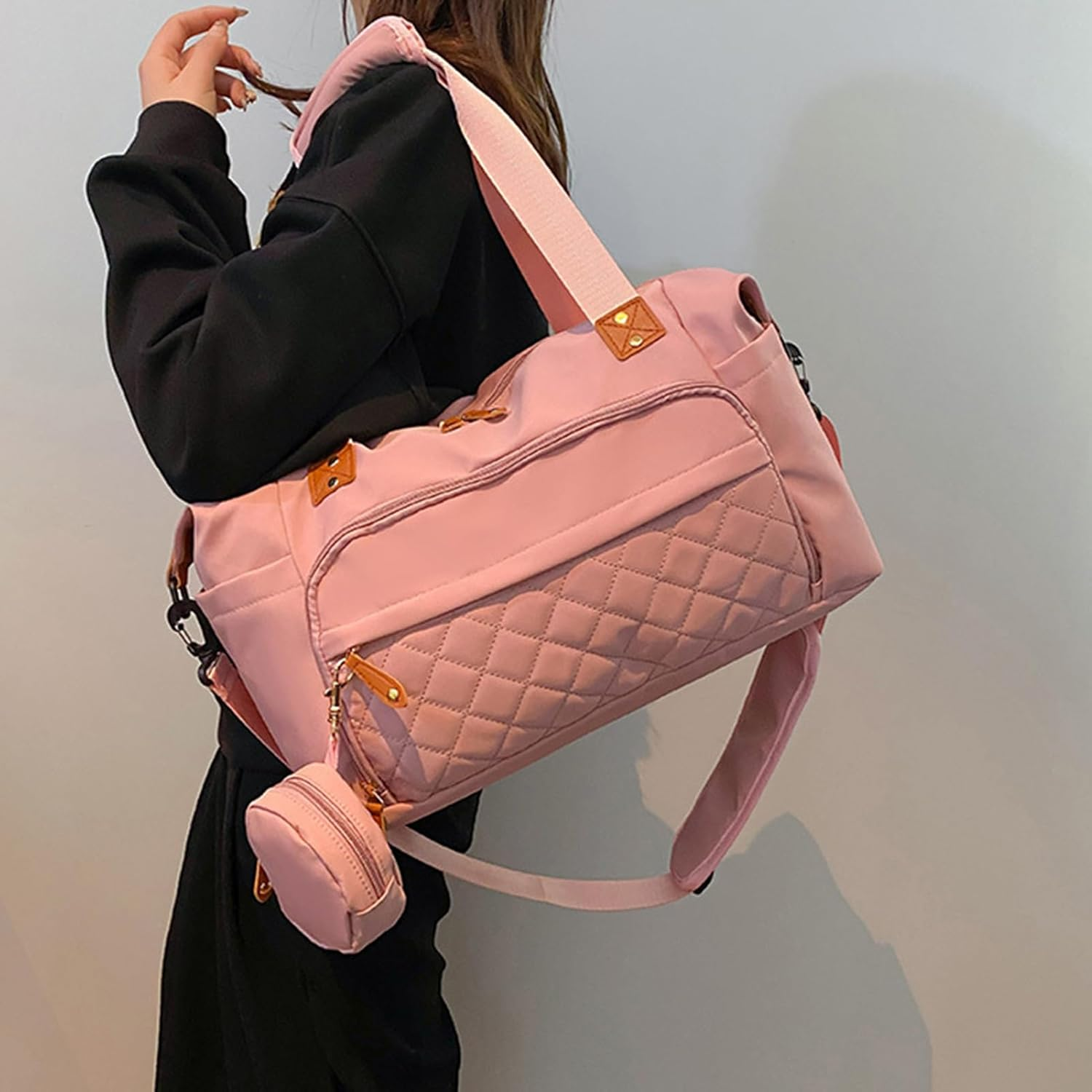 Diaper Bag - Travel Baby Bag - Organizer Tote Handbag Holder Ergonomic for Beach Hospital Swimming Airplane Camping Hiking - Black image number 5