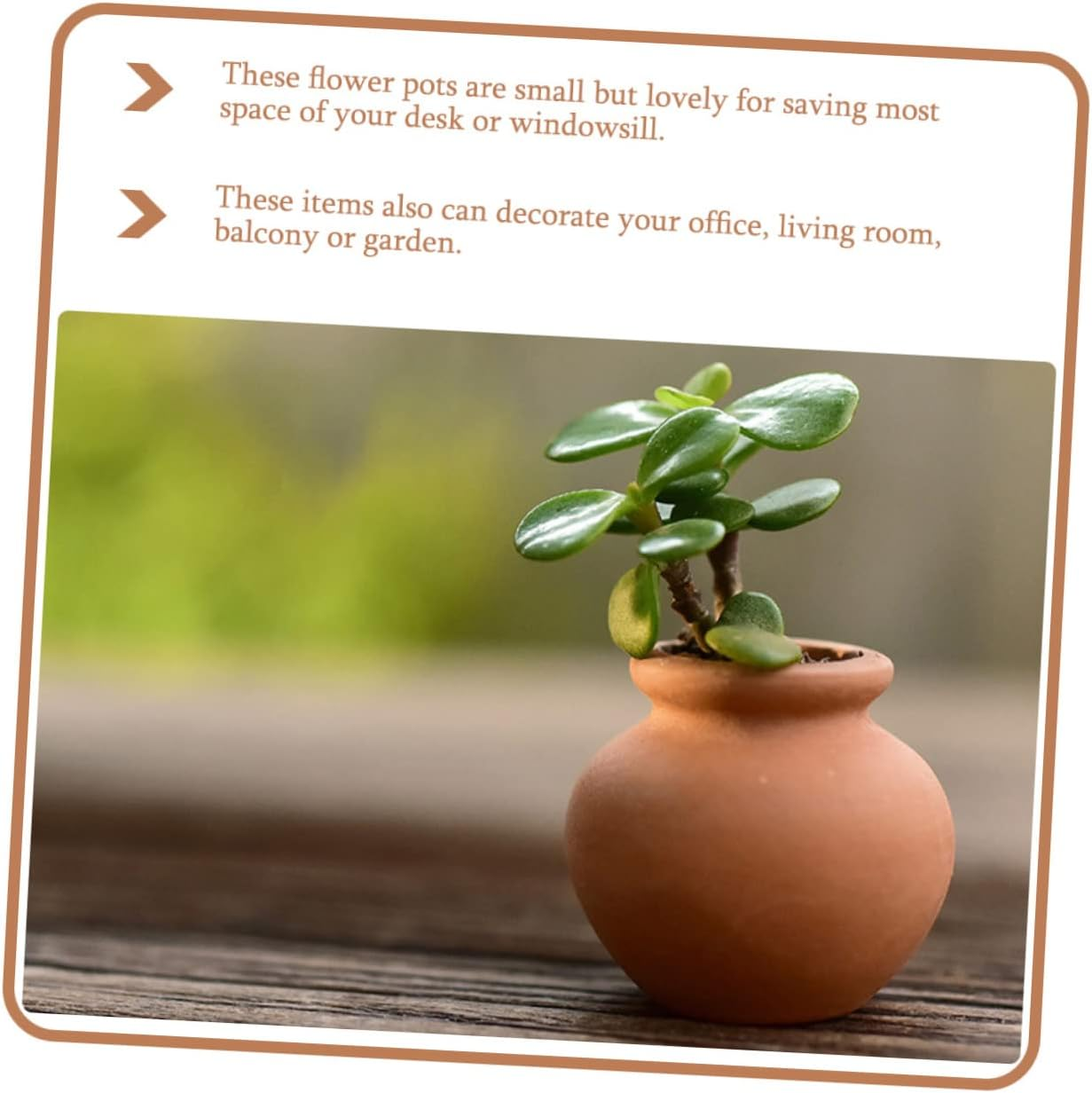 Milisten 6Pcs Small Plants Holder Pot Holder Terracotta Pots Holders Terracotta Pots Aquarium Pots for Desi Breathable Plant Pots Mini Container Jar Clay Light Brown