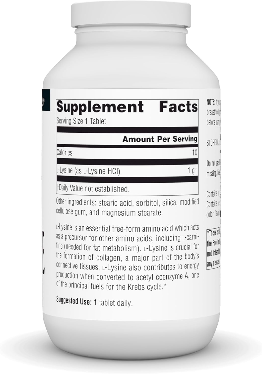 Source Naturals L-Lysine 1000 Mg Free Form -Amino Acid Supplement Supports Energy Formation & Collagen - 200 Tablets image number 4