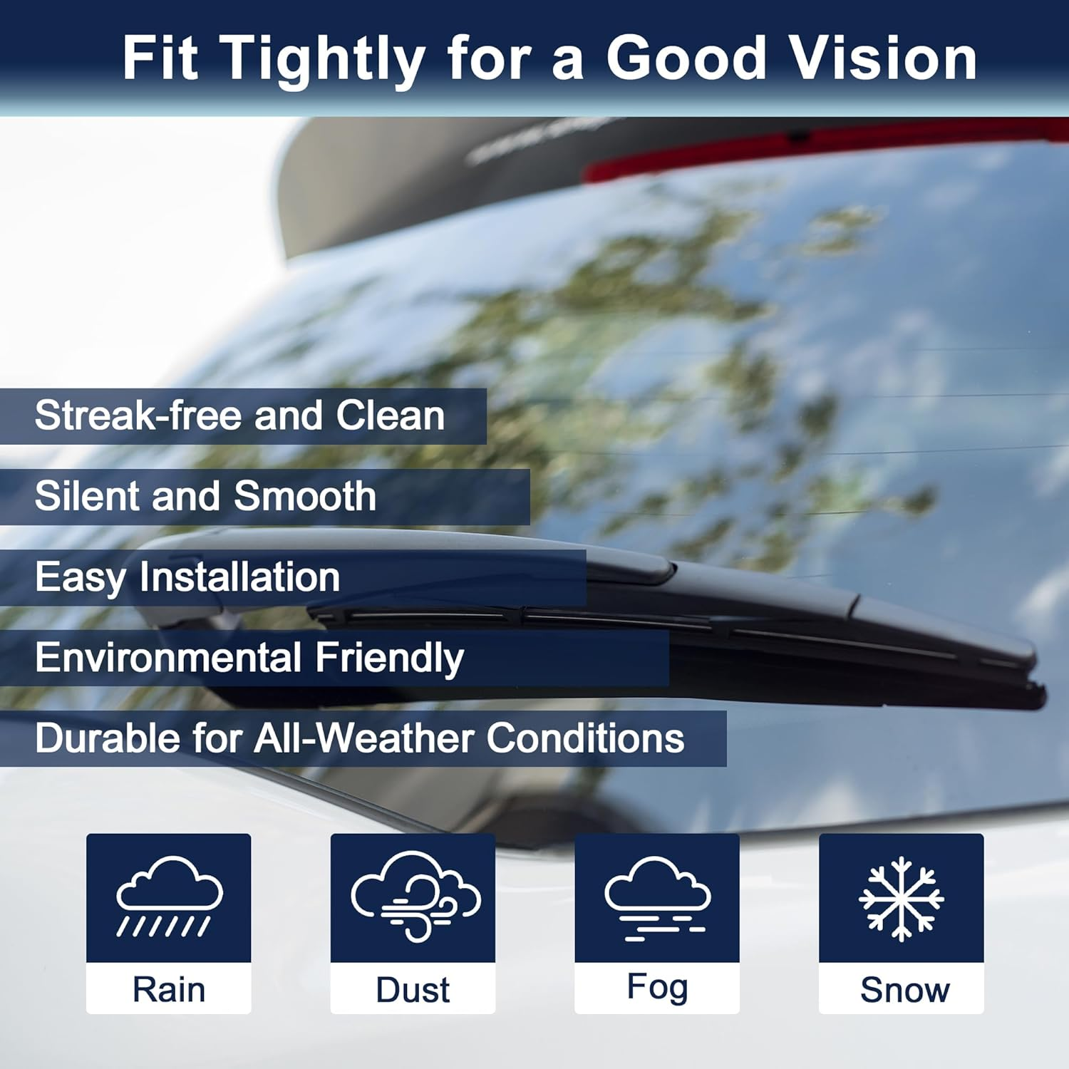 X AUTOHAUX 325Mm Rear Wiper Blade for Audi Q5 2008-2015 for Audi A3 2013-2019 image number 4