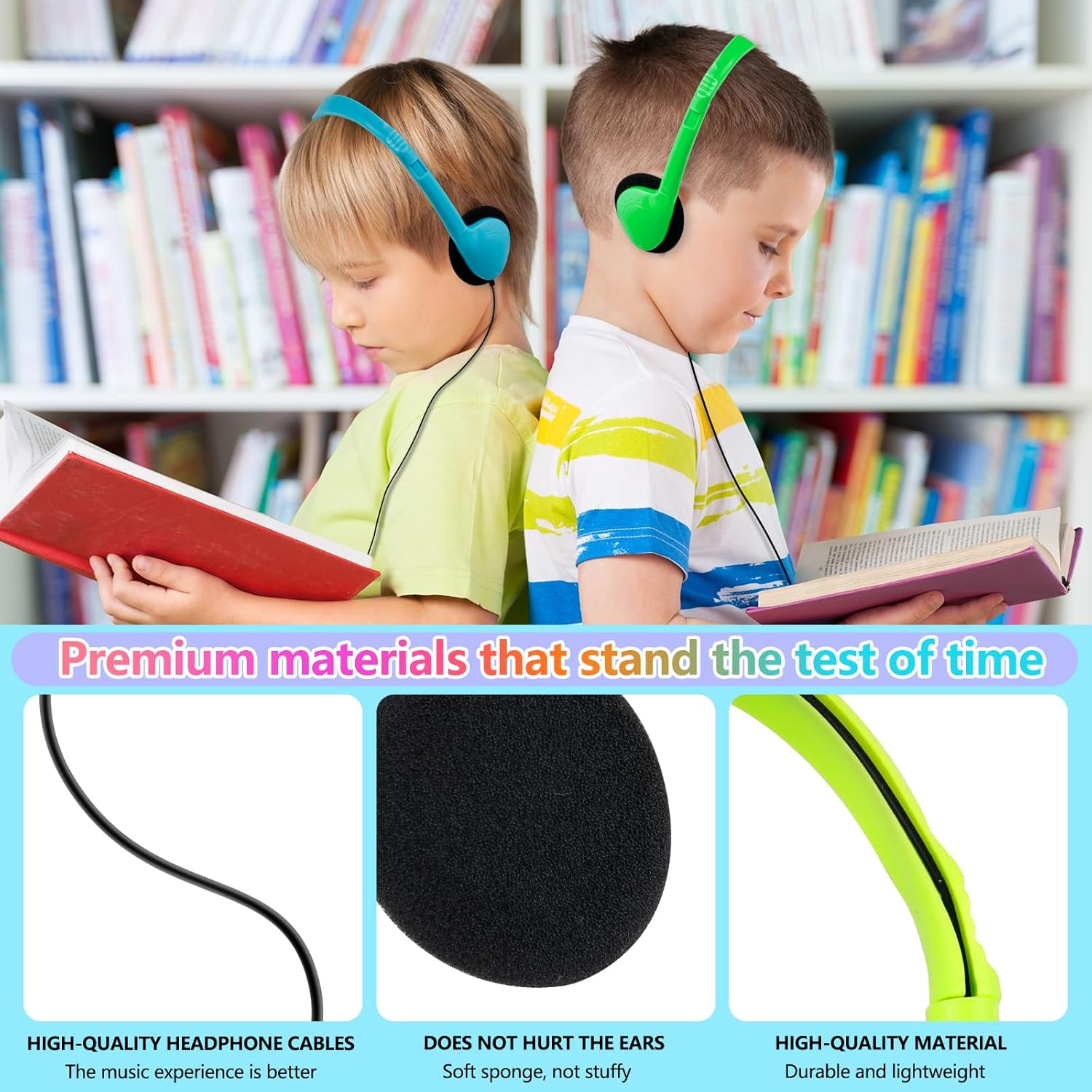 GDBOMA Type C Headphones Bulk for Classroom School Kids 30 Pack,Usb C Wired Headphones for School Compatible with Pad Smartphones Mixed Colors image number 4