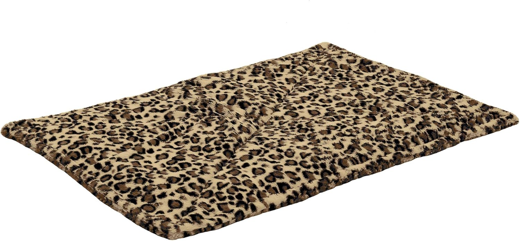 Furhaven Small Cat Bed Thermanap Quilted Faux Fur Self-Warming Pad, Washable - Leopard Print, Small